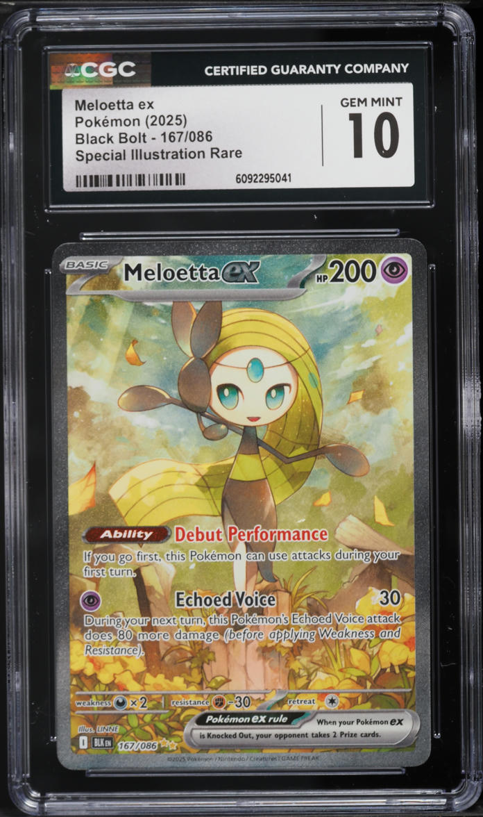 2025 Pokemon Scarlet & Violet Black Bolt SIR Meloetta ex #167 CGC