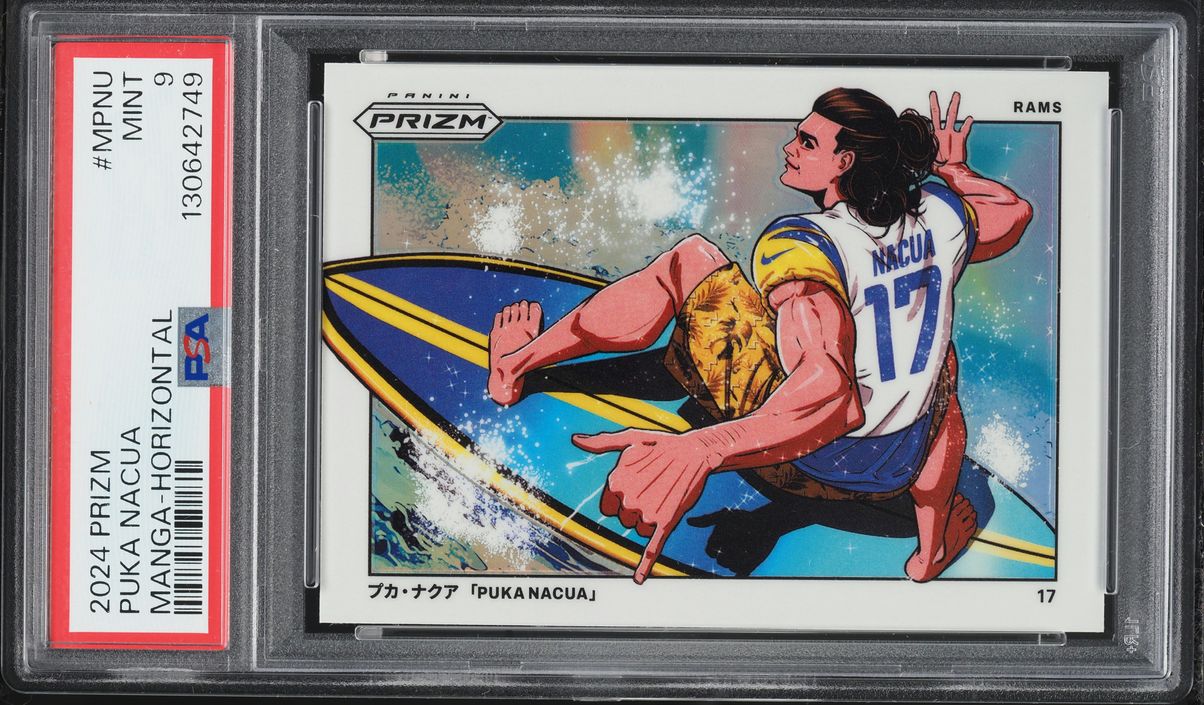2024 Panini Prizm Manga Horizontal Puka Nacua #MPNU PSA 9 MINT