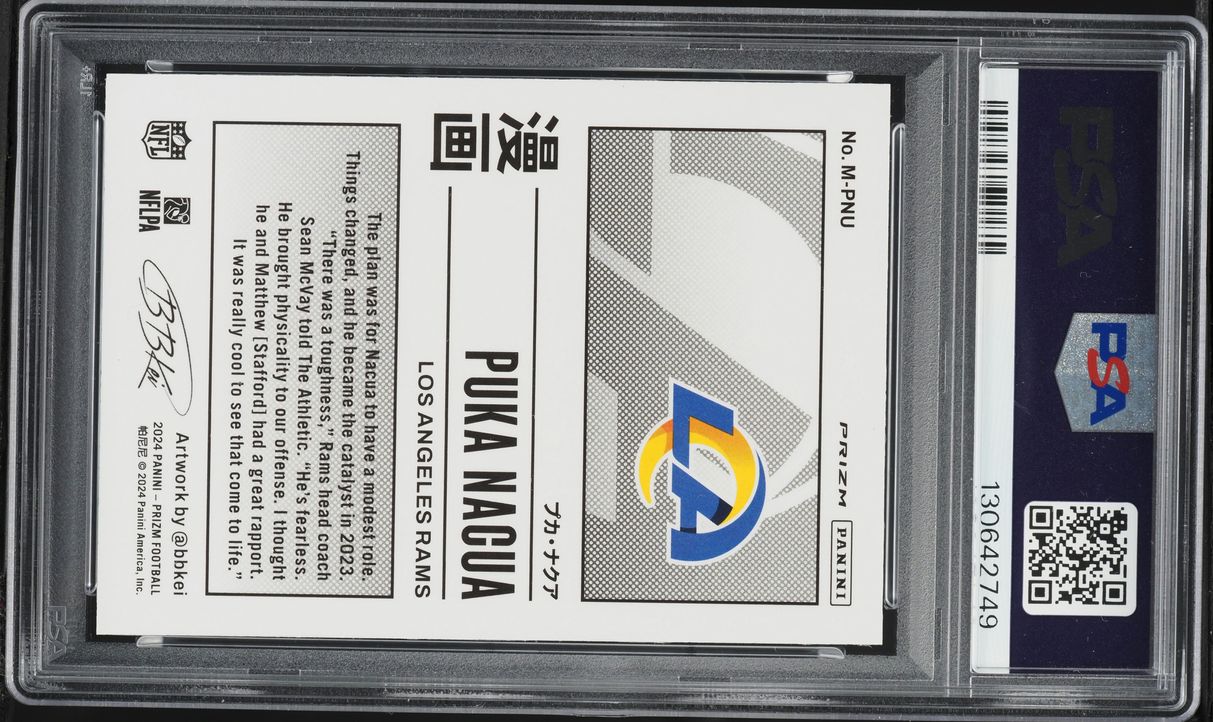 2024 Panini Prizm Manga Horizontal Puka Nacua #MPNU PSA 9 MINT