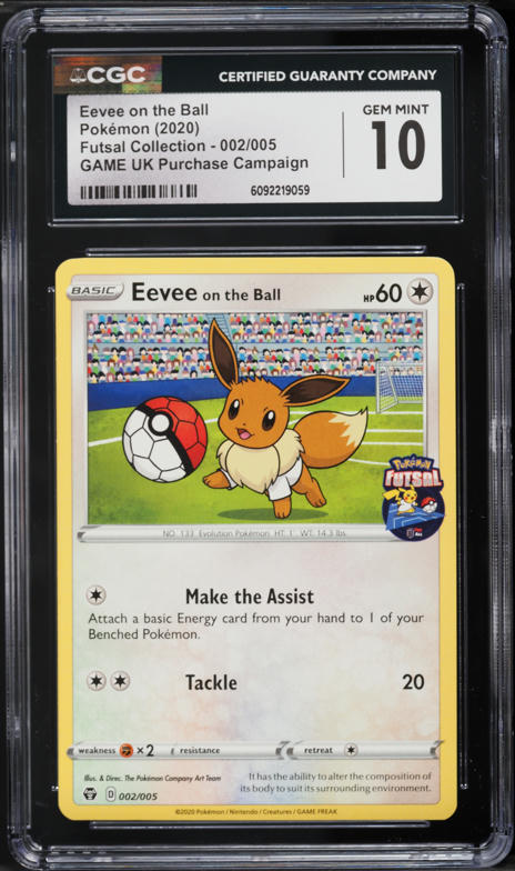 2020 Pokemon Sword & Shield Futsal Eevee On The Ball #2 CGC 10 GEM MINT