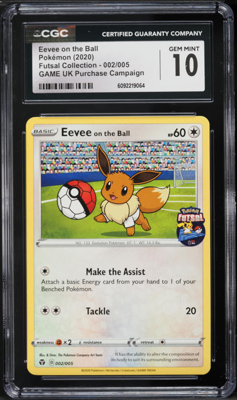 2020 Pokemon Sword & Shield Futsal Eevee On The Ball #2 CGC 10 GEM MINT
