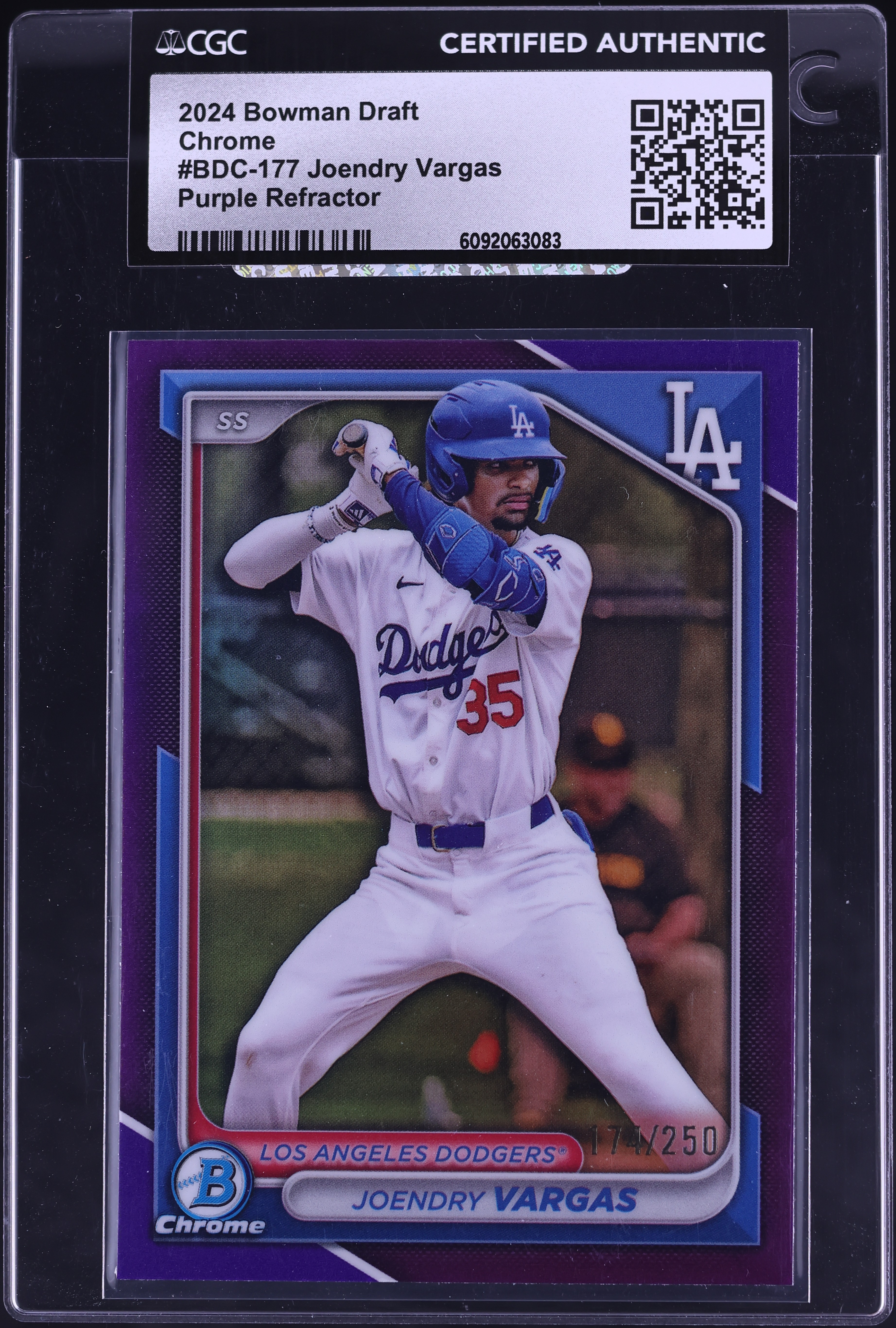 2024 Bowman Chrome Draft Purple Refractor Joendry Vargas PROSPECT
