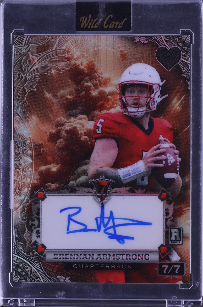 2024 Wild Card 7 Studs Cloud Ex Hearts Copper Rainbow Brennan Armstrong RC AUTO 7/7 CGC AUTH
