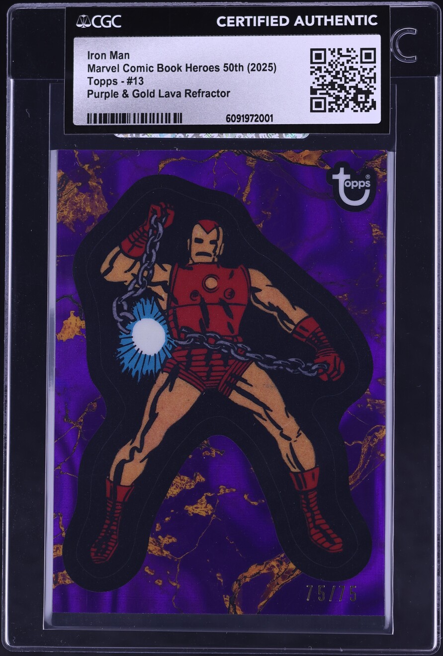 2025 Topps Marvel Comic Book Heroes 50th Purple & Gold Lava