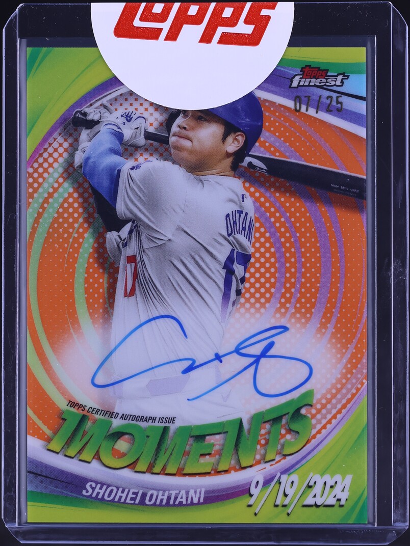 2025 Finest Moments Orange Refractor Shohei Ohtani AUTO /25 #FMA-SO