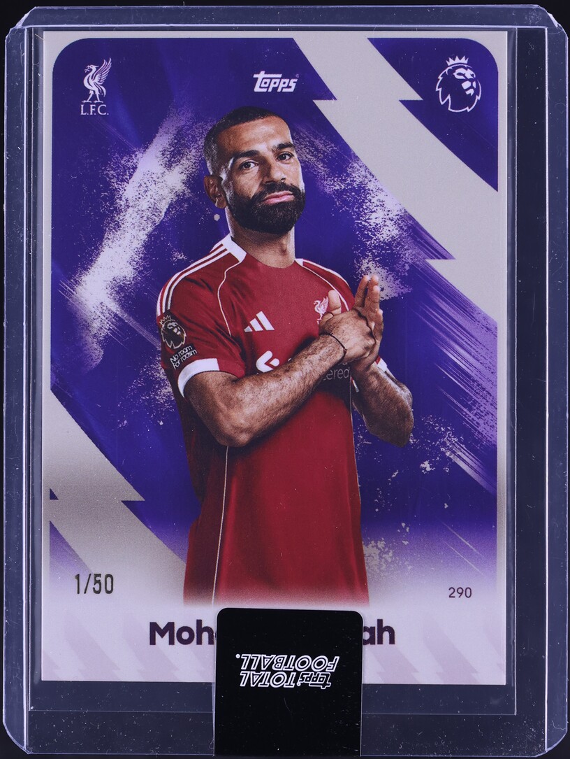 2025 Topps Total Football Blue Mohamed Salah 1/50 #290