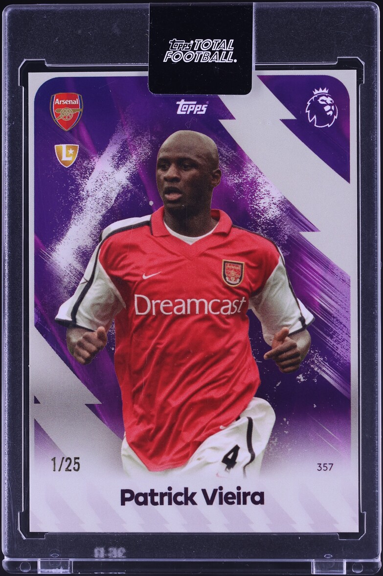 2025 Topps Total Football Purple Patrick Vieira 1/25 #357 on