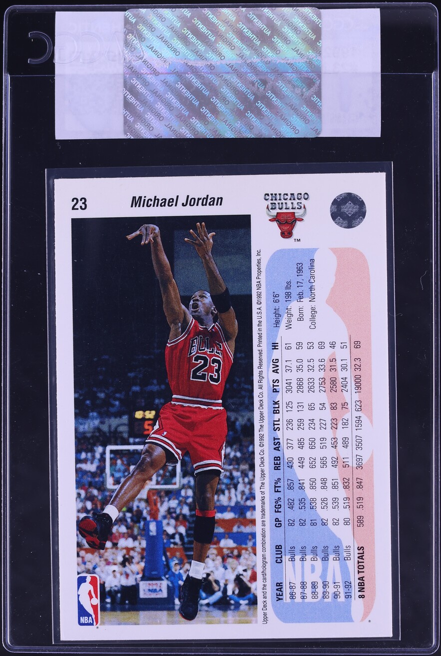 1992 Upper Deck Basketball Michael Jordan #23 CGC AUTH