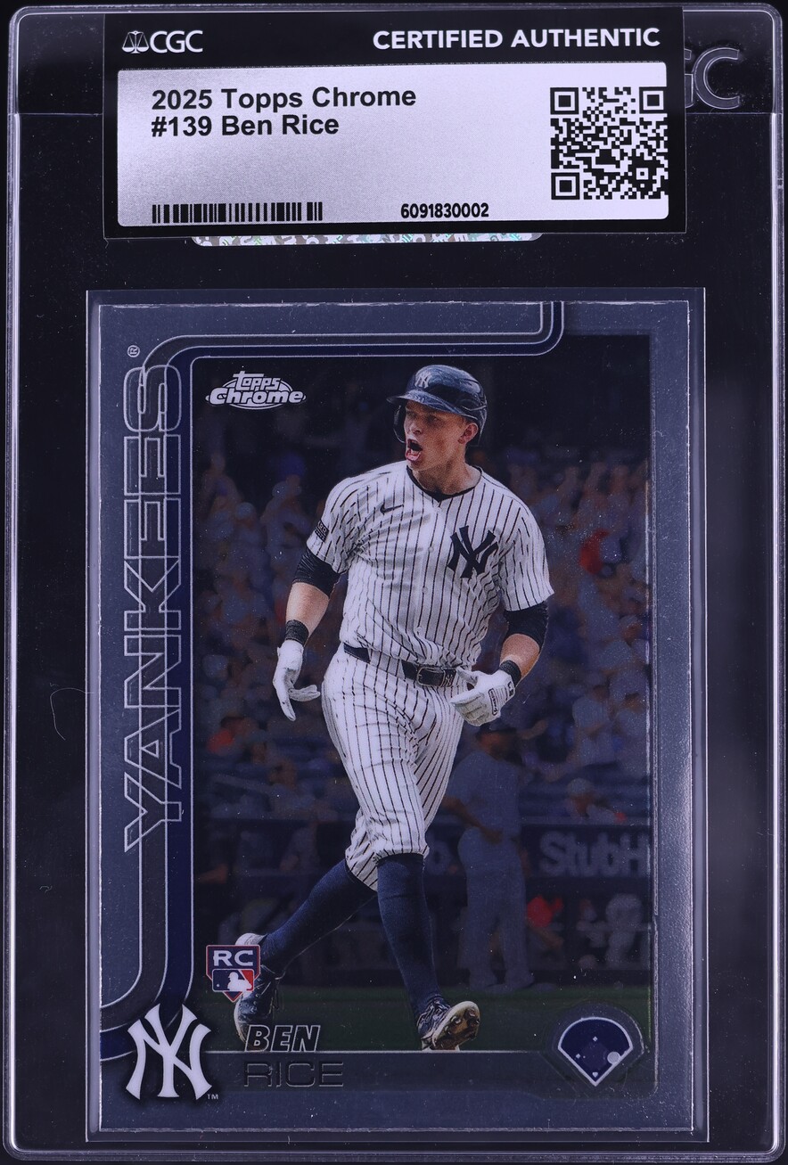 2025 Topps Chrome Ben Rice ROOKIE #139 CGC AUTH