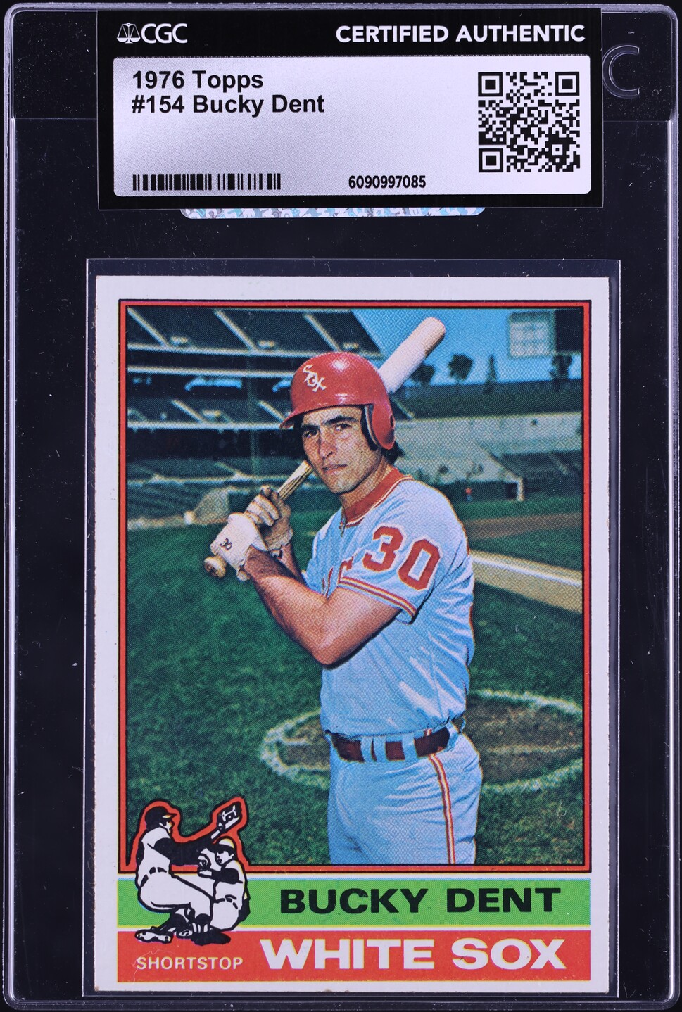 1976 Topps Bucky Dent #154 CGC AUTH