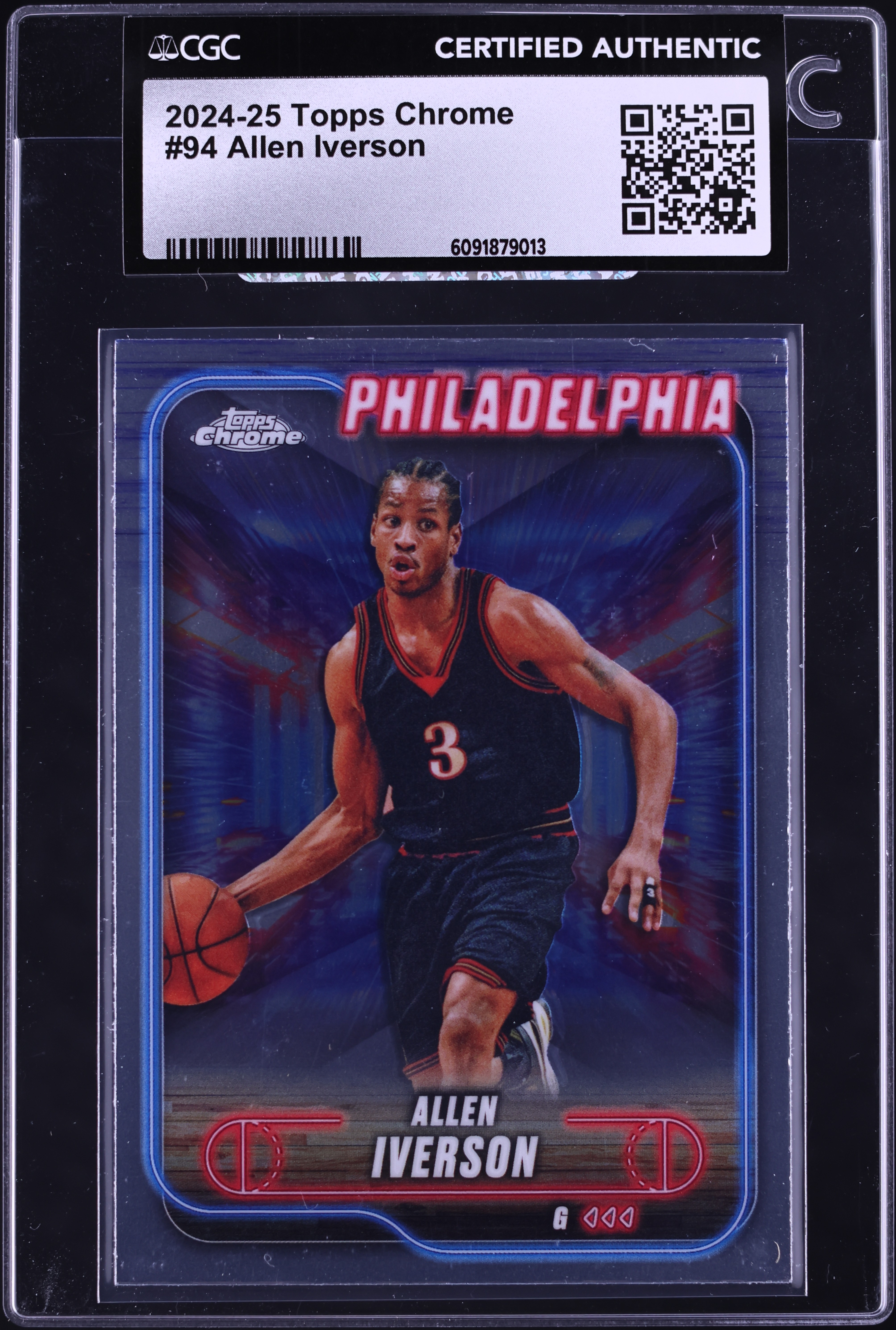 2024 Topps Chrome Allen Iverson #94 CGC AUTH on Fanatics Collect