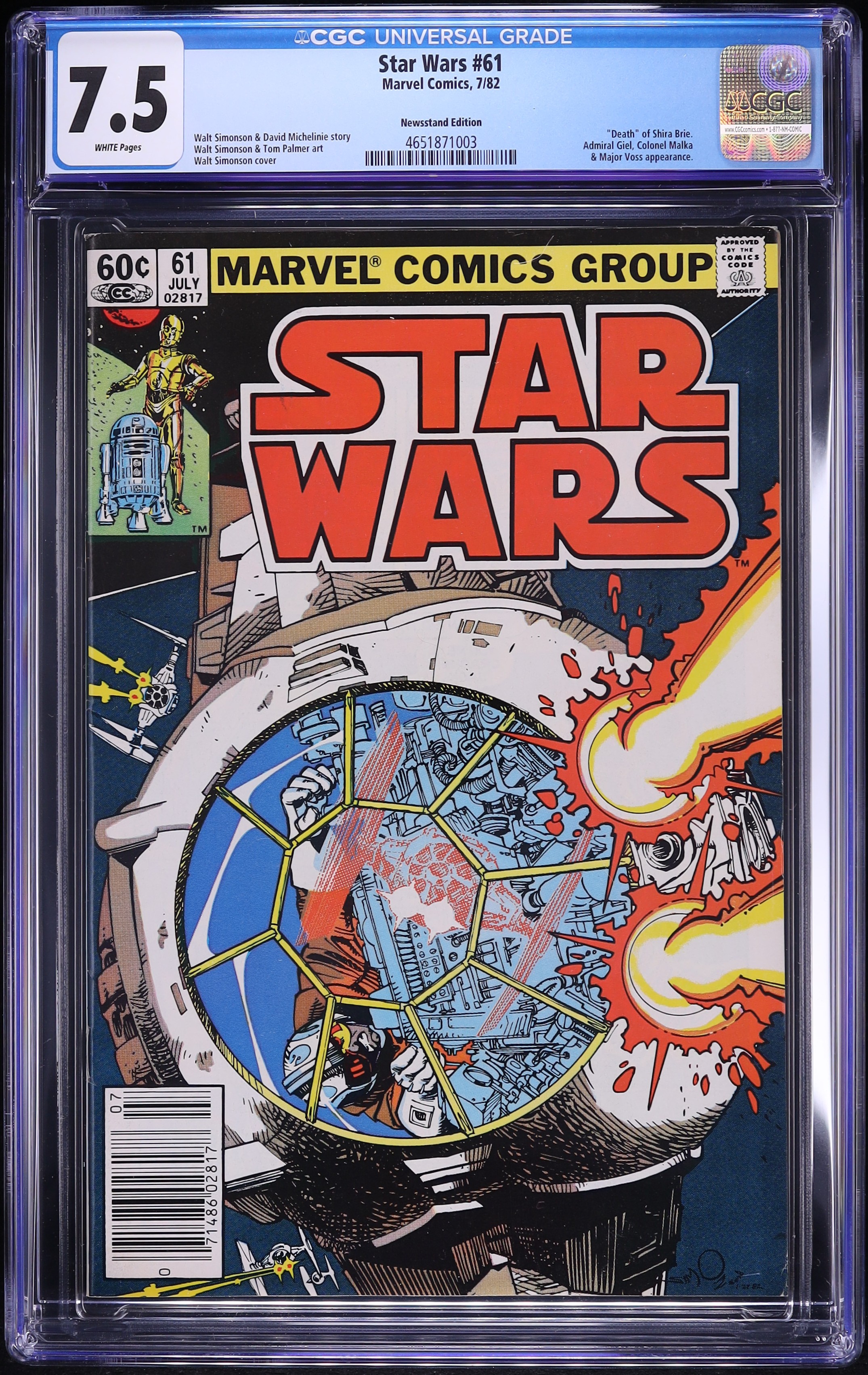 Star Wars #61 (Marvel, 1982) CGC 7.5 White Pages on Fanatics Collect