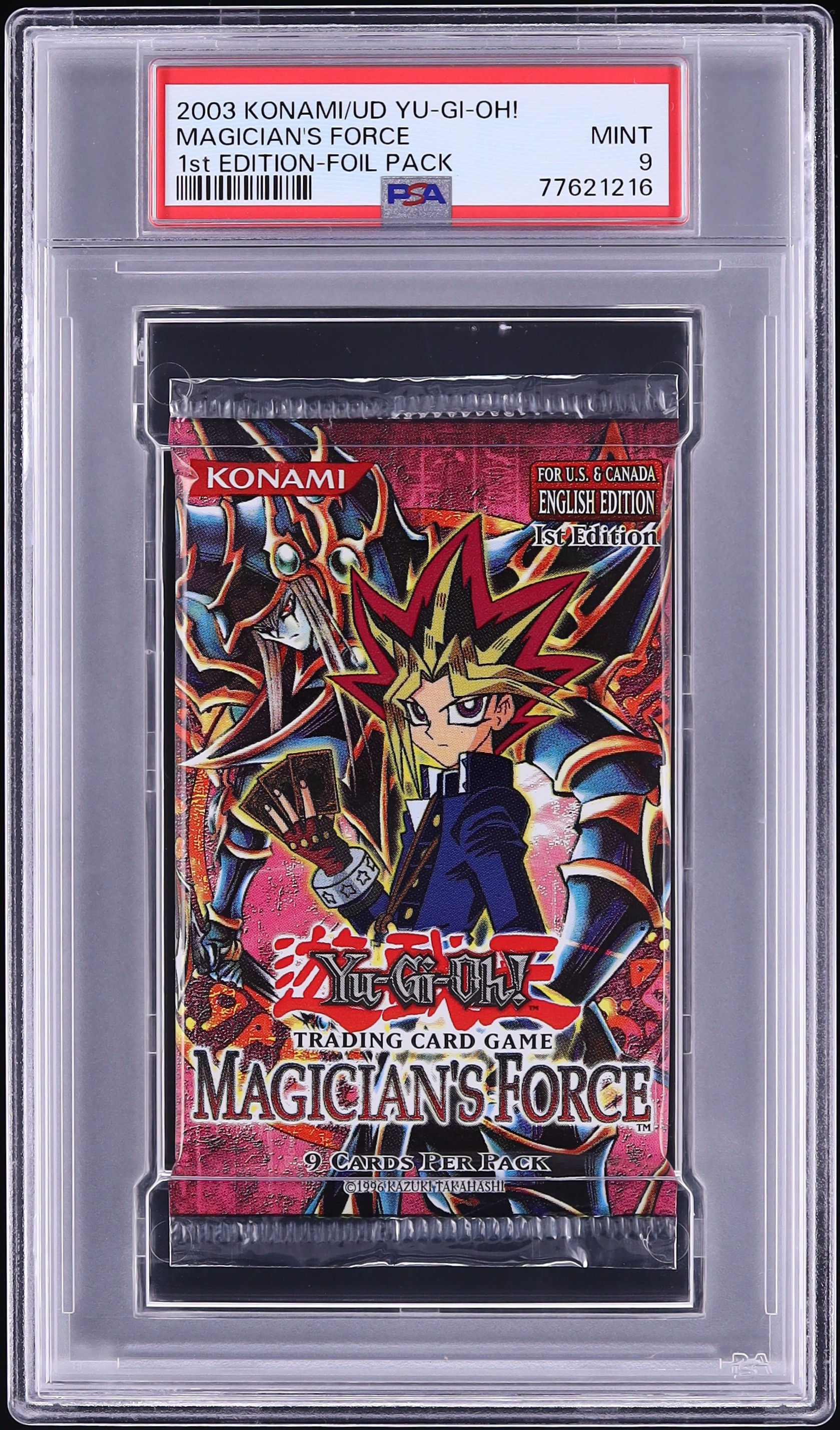 2003 Yu-Gi-Oh! Magician's Force 1st Edition Booster Foil Pack PSA