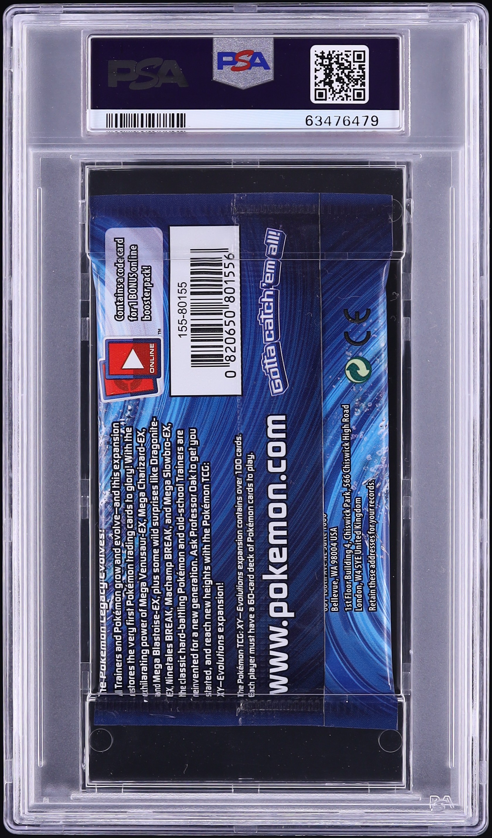 2016 Pokemon XY Evolutions Foil Pack Mega Blastoise PSA 8 NM-MT on
