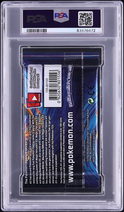2016 Pokemon XY Evolutions Booster Foil Pack Mega Charizard Y PSA 8 NM-MT  on Fanatics Collect