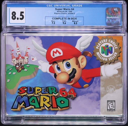 Super Mario 64 (Nintendo 64 N64) CGC 8.5 CIB