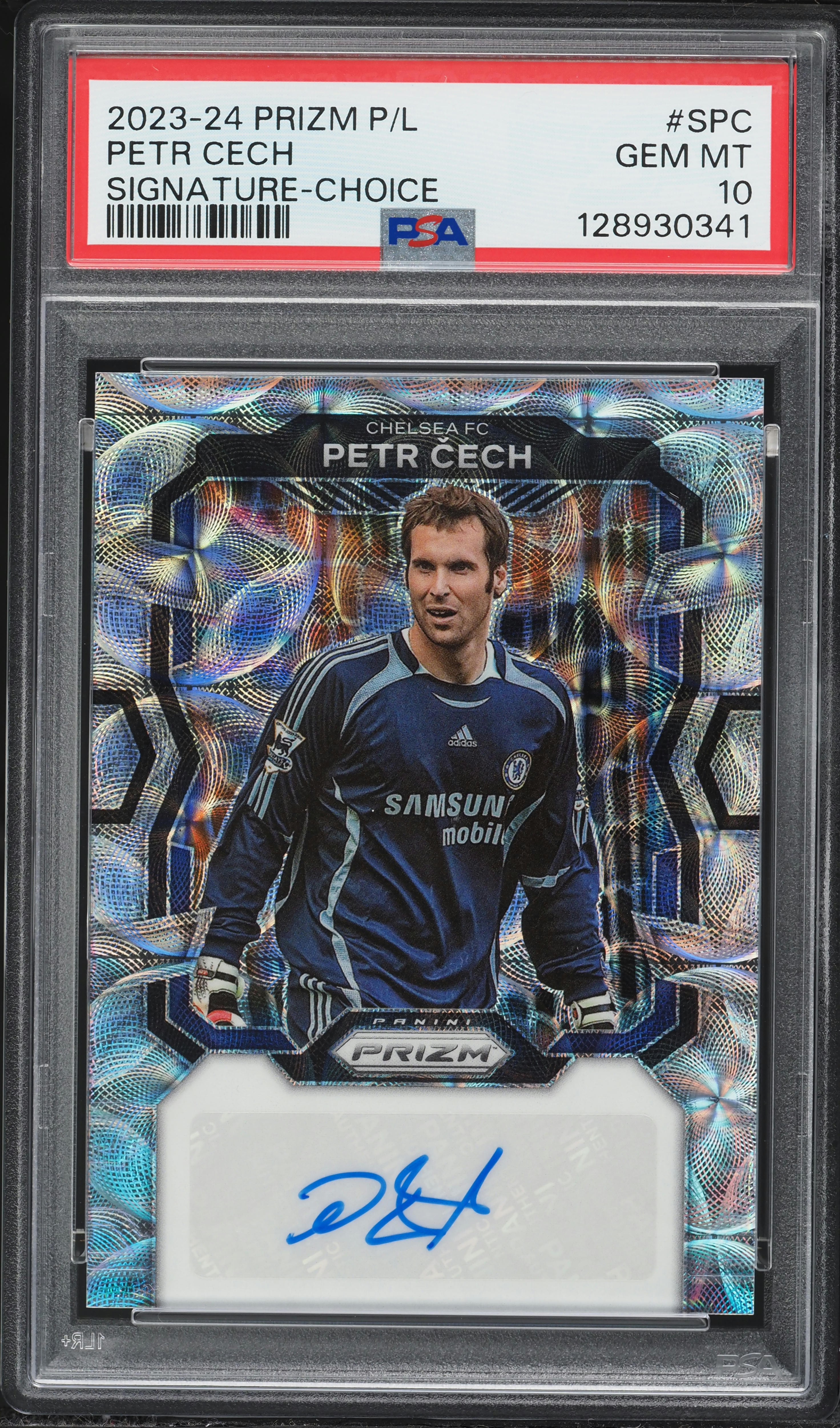 2023 Panini Prizm Premier League Choice Petr Cech AUTO #S-PC PSA
