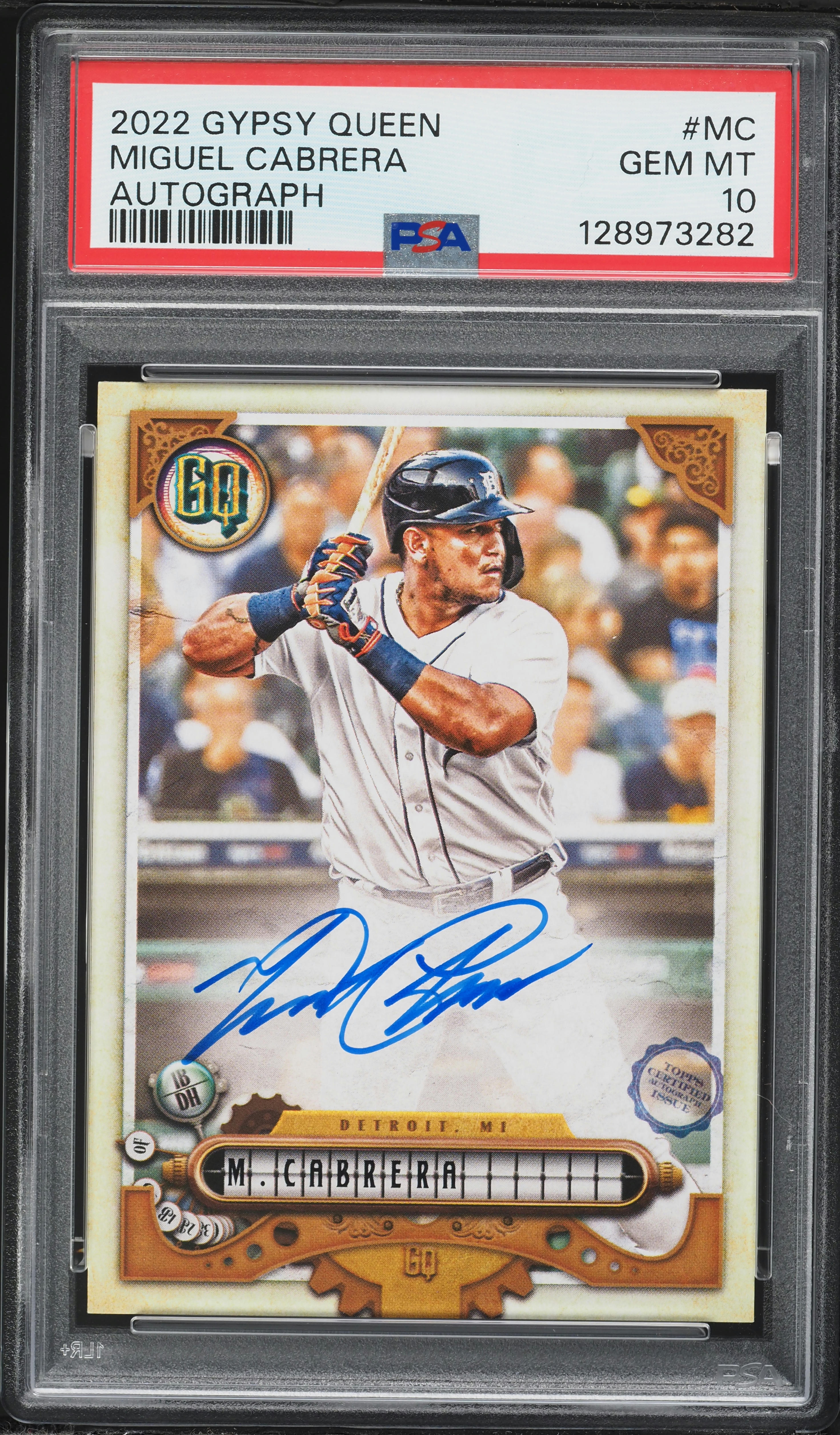 2022 Topps Gypsy Queen Miguel Cabrera AUTO #GQA-MC PSA 10 GEM MINT