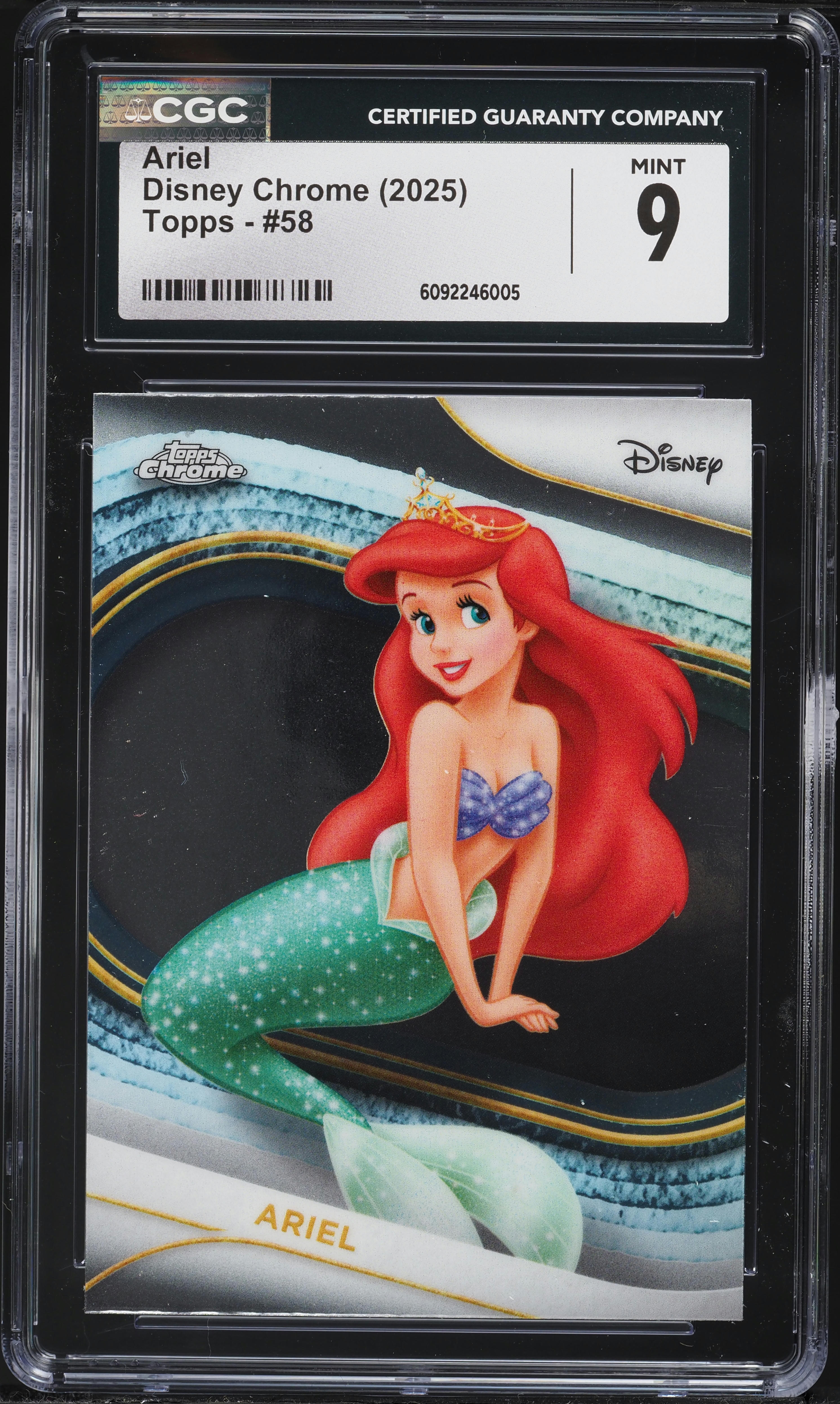 2025 Topps Chrome Disney Ariel #58 CGC 9 MINT on Fanatics Collect