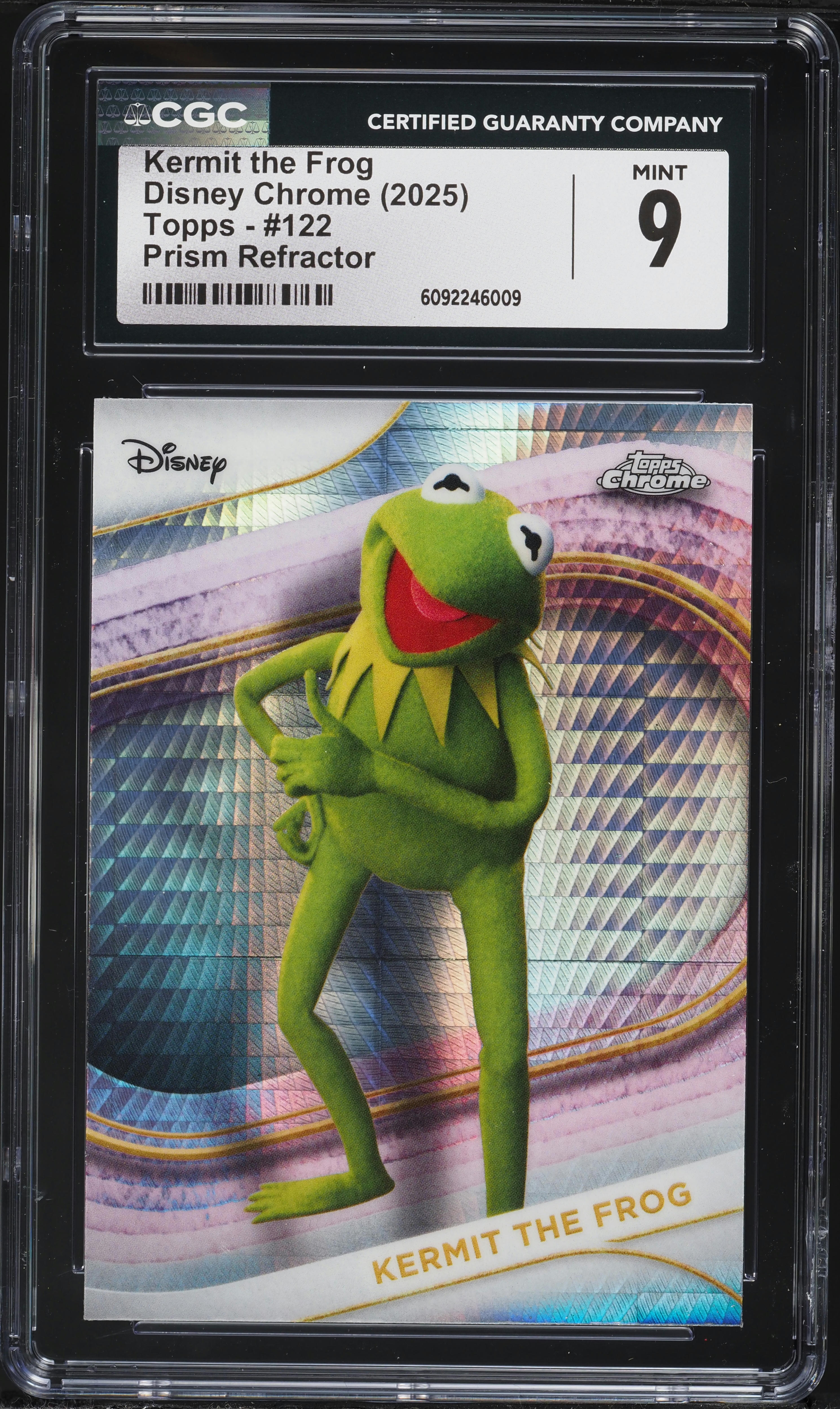 2025 Topps Chrome Disney Prism Refractor Kermit the Frog #122 CGC