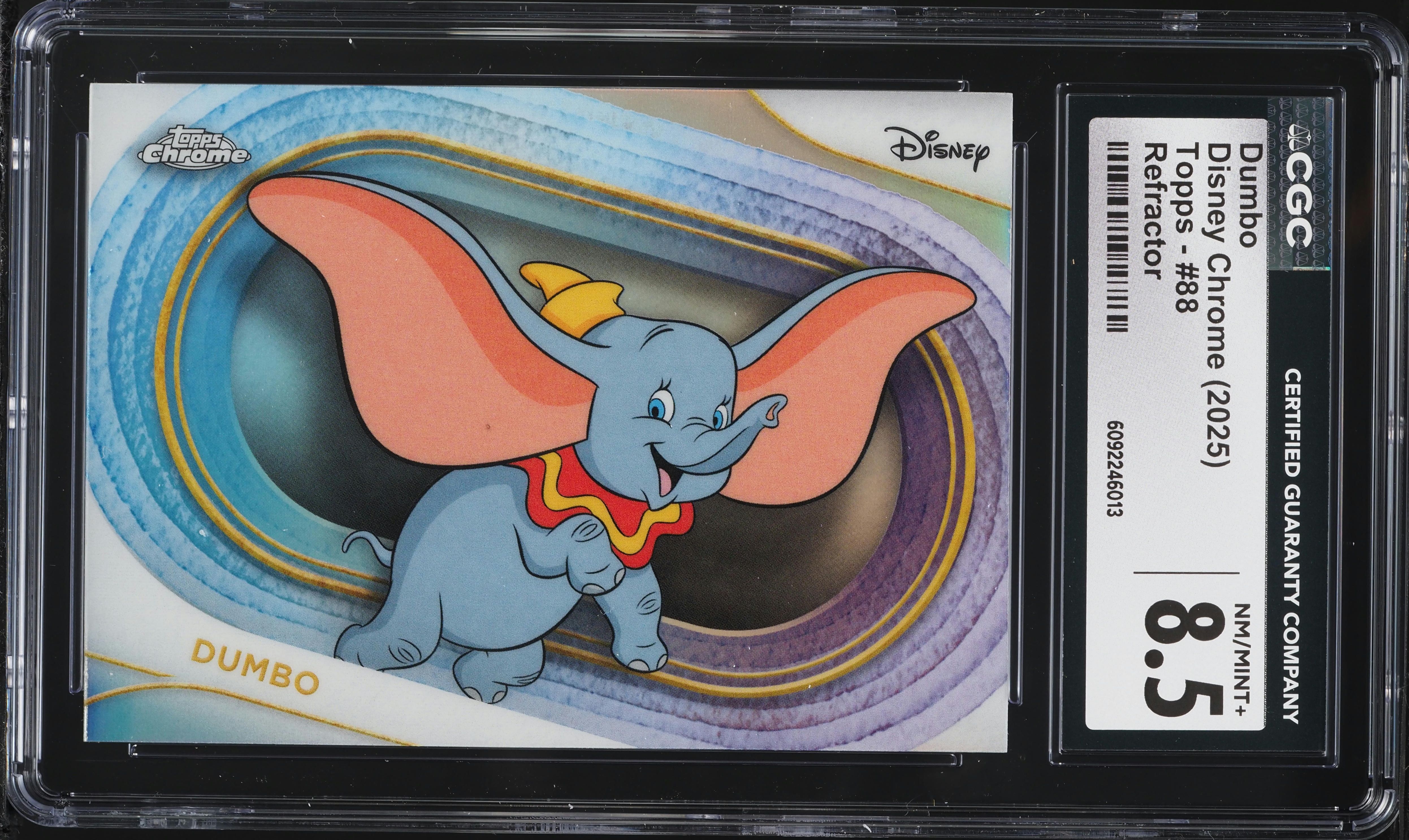 2025 Topps Chrome Disney Refractor Dumbo #88 CGC 8.5 NM-MT+ on