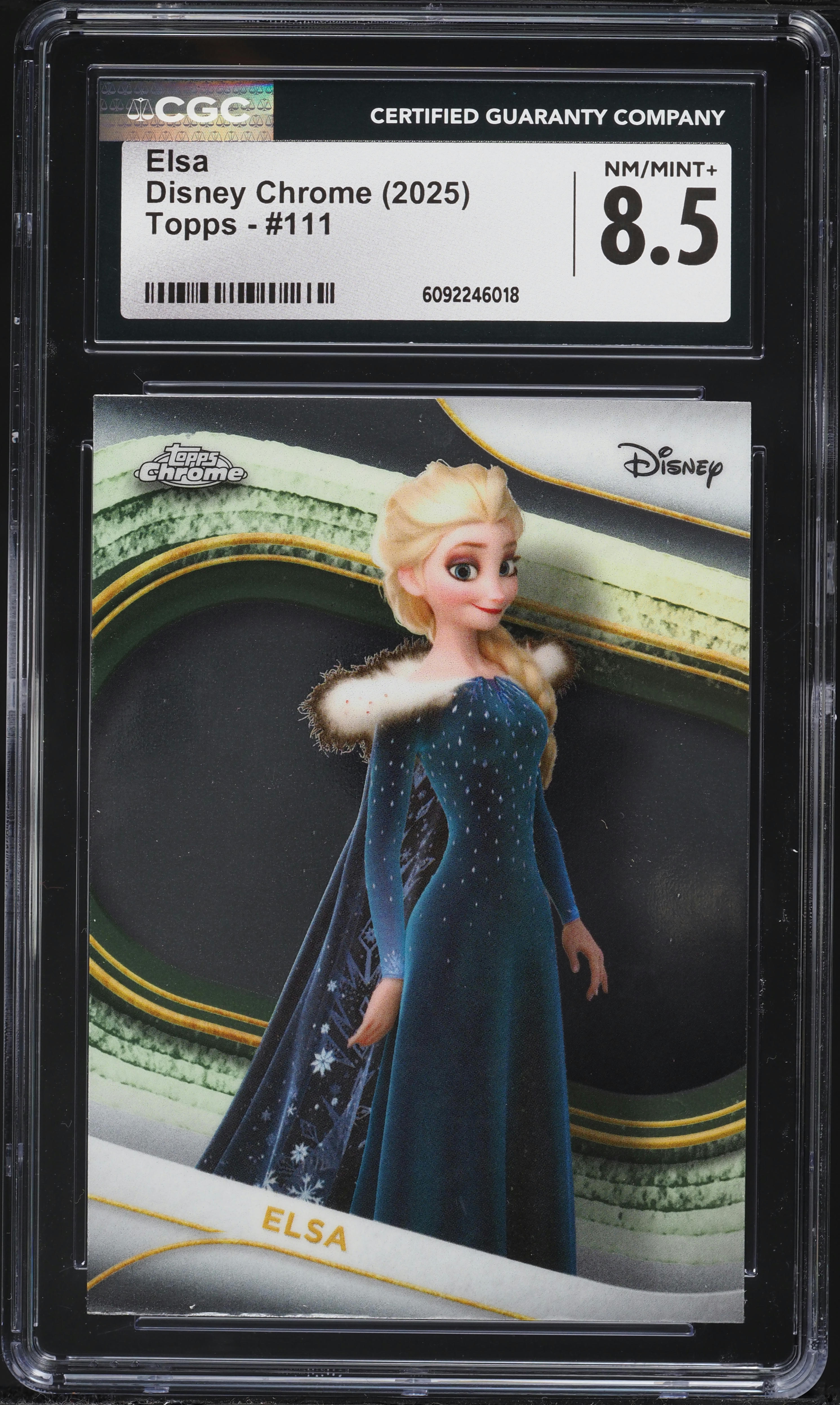 2025 Topps Chrome Disney Elsa #111 CGC 8.5 NM-MT+ on Fanatics Collect