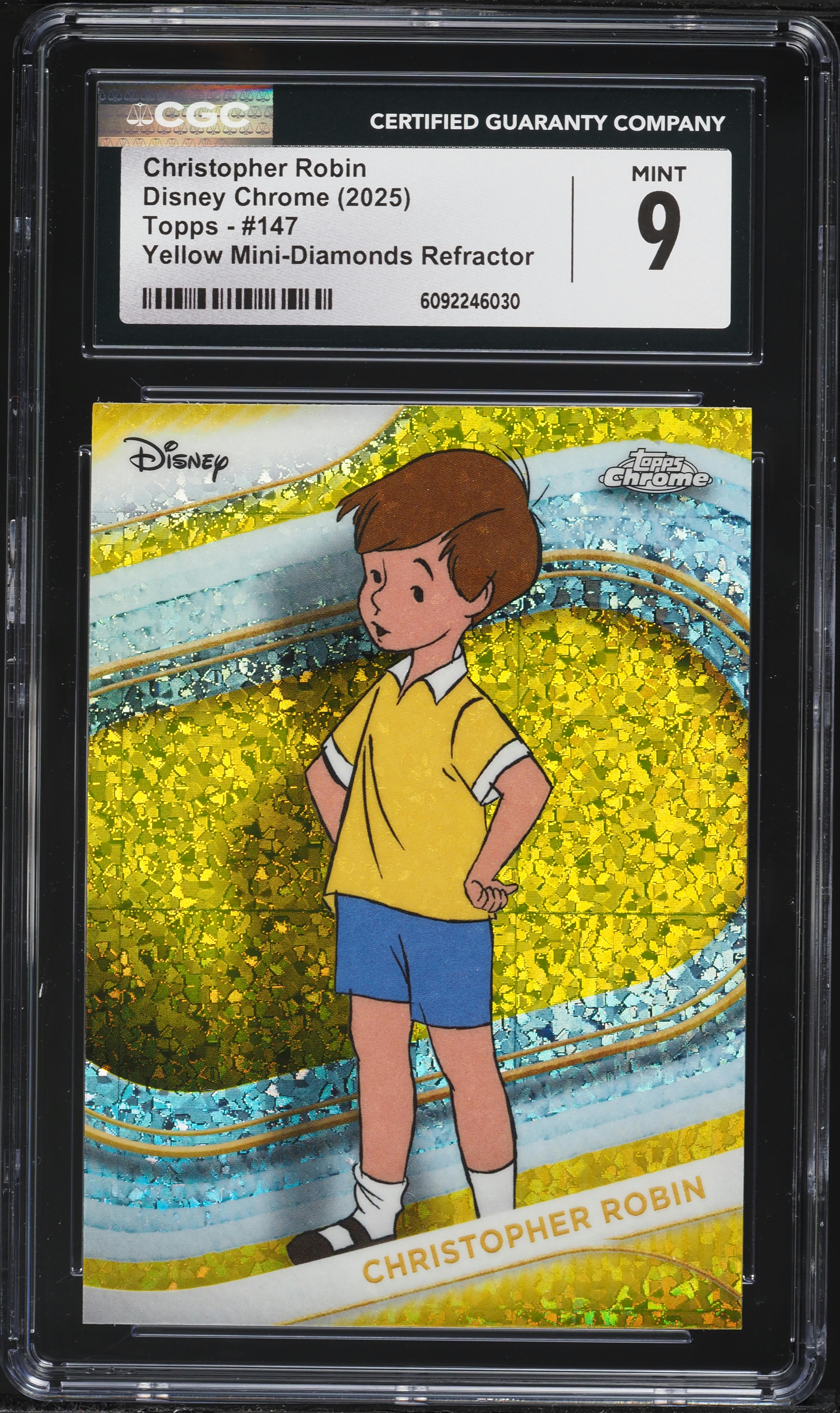 2025 Topps Chrome Disney Yellow Mini-Diamonds Refractor