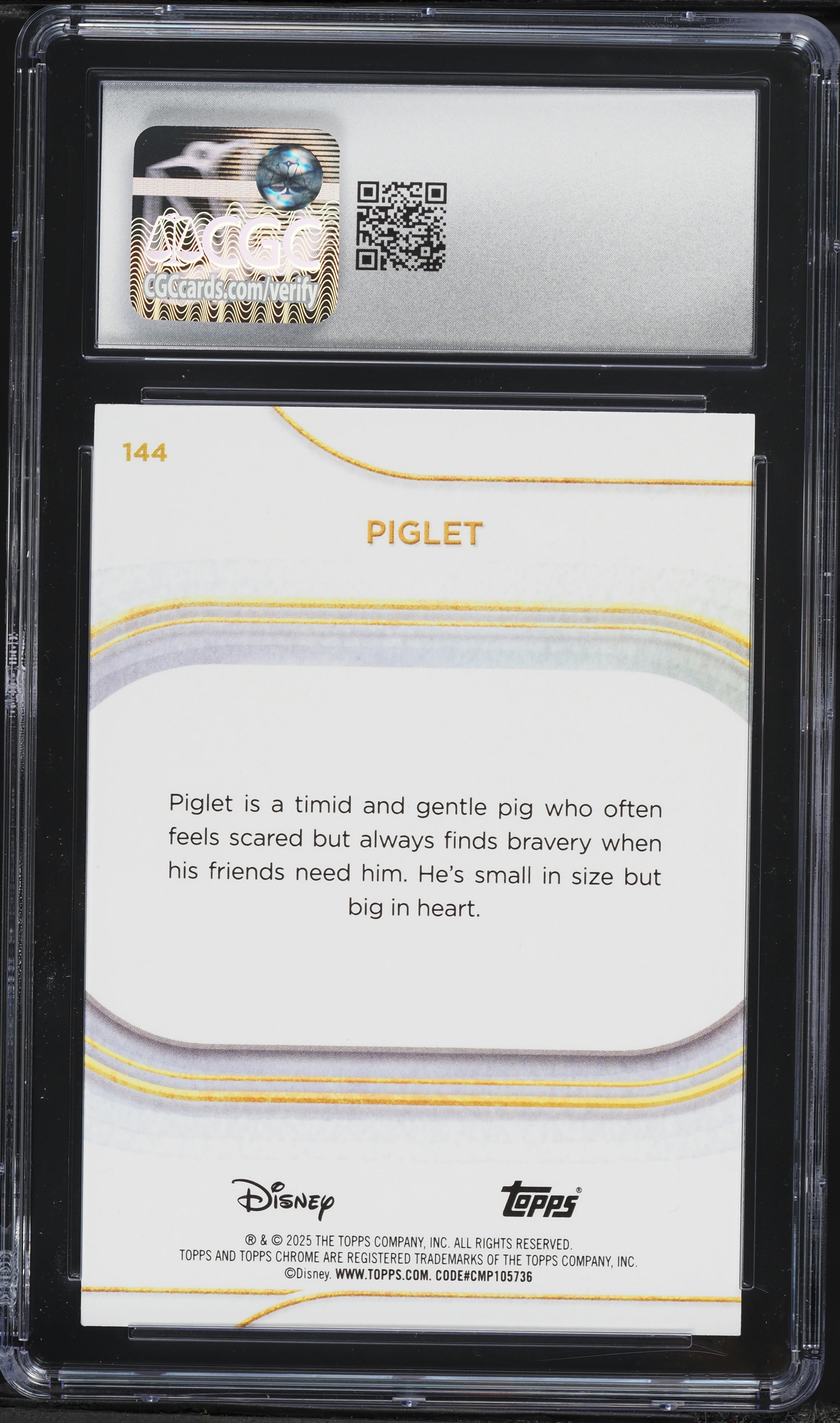 2025 Topps Chrome Disney Blue Mini-Diamonds Refractor Piglet /150