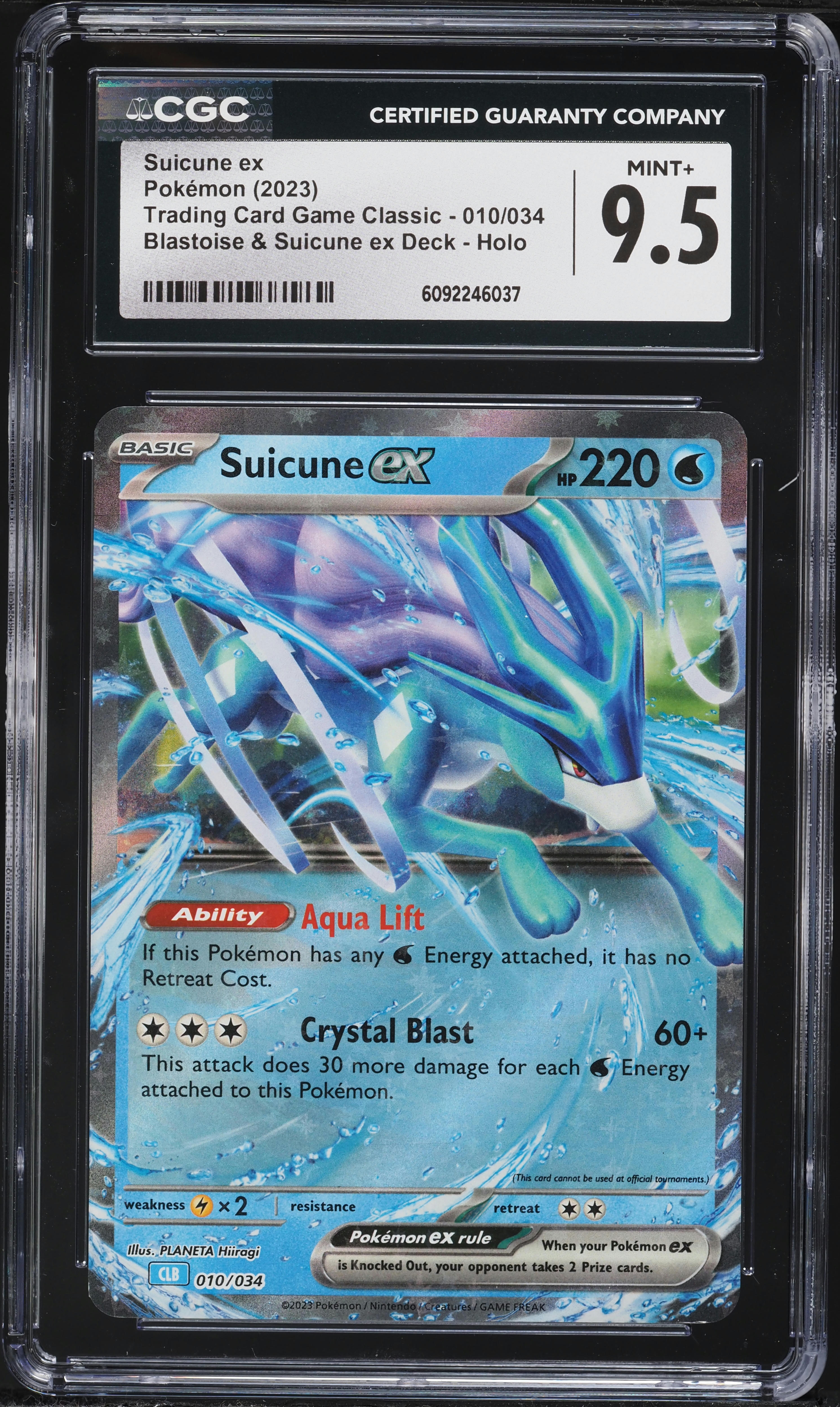 2023 Pokemon Scarlet & Violet TCG Classic Collection Suicune ex #10 CGC 9.5  MINT+ on Fanatics Collect