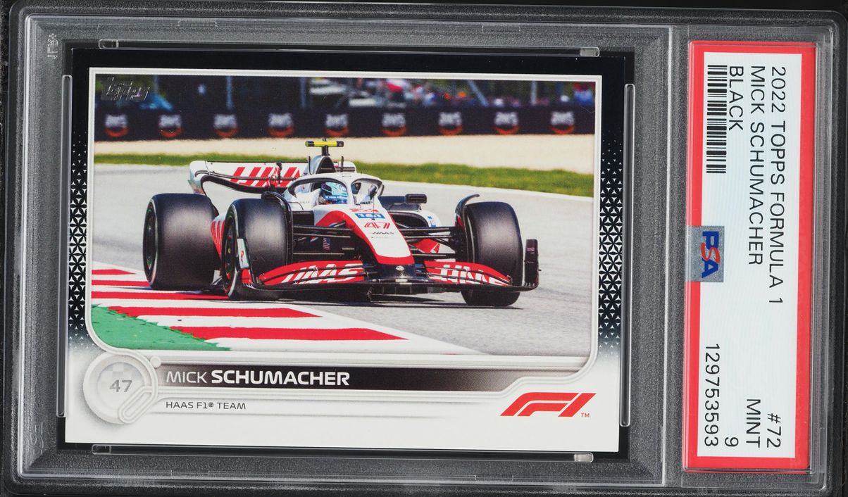 2022 Topps Formula 1 F1 Black Mick Schumacher /10 #72 PSA 9 MINT