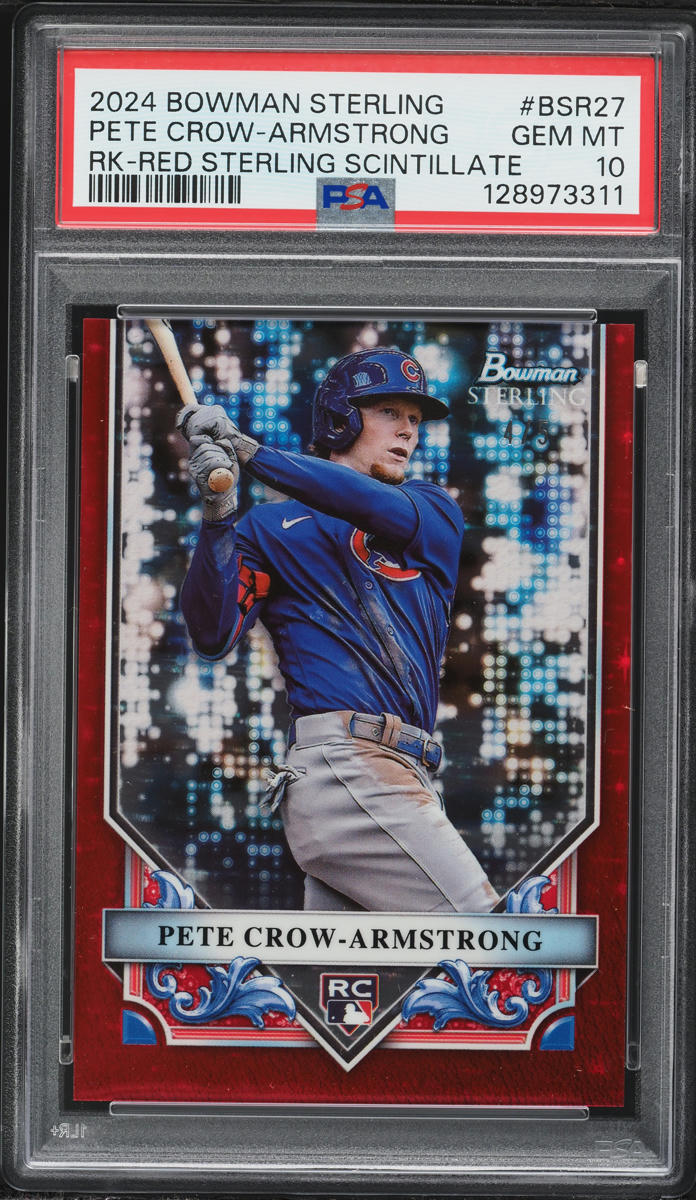 2024 Bowman Sterling Red Scintillate Pete Crow-Armstrong ROOKIE /5 #BSR-27 PSA 10 GEM MINT