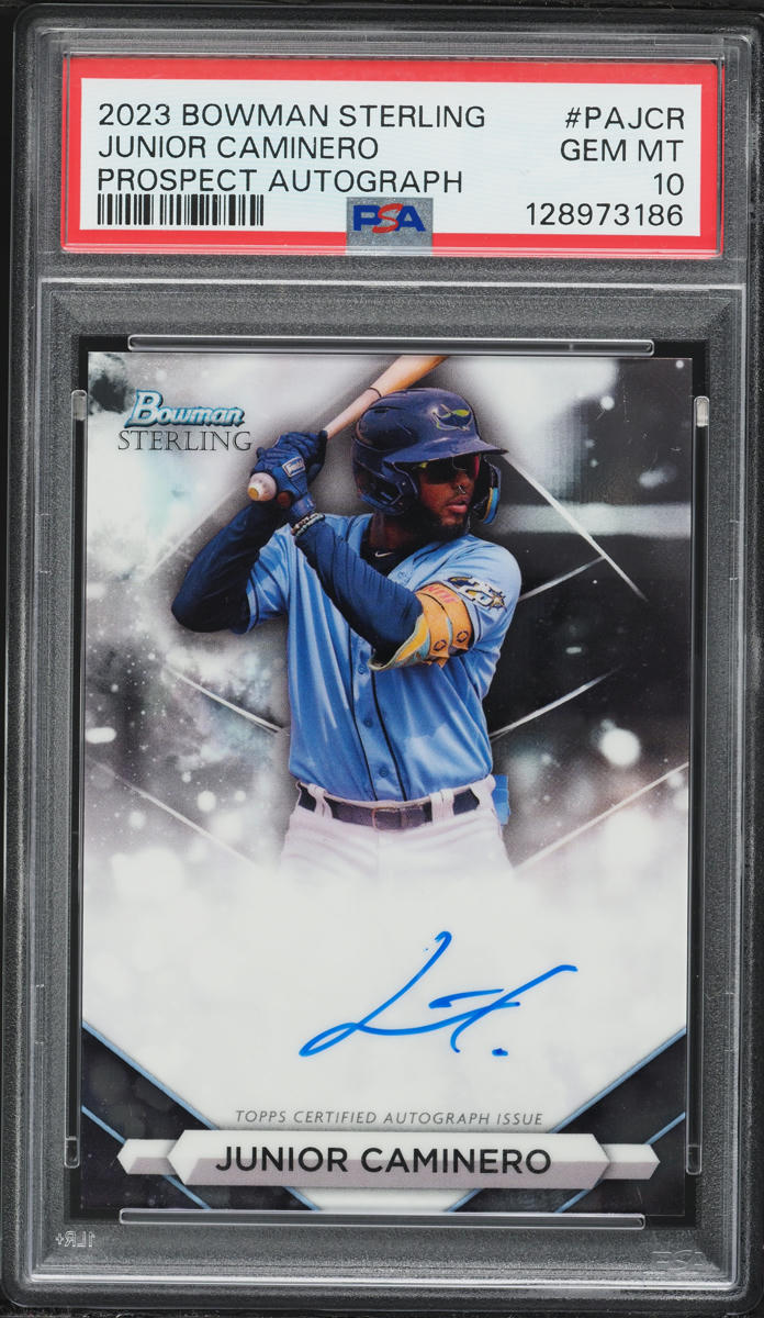 2023 Bowman Sterling Junior Caminero PROSPECT AUTO #PA-JCR PSA 10 GEM MINT