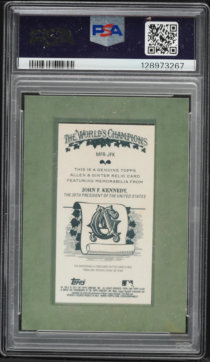 2021 Topps Allen & Ginter Mini Framed John F. Kennedy PATCH #MFR