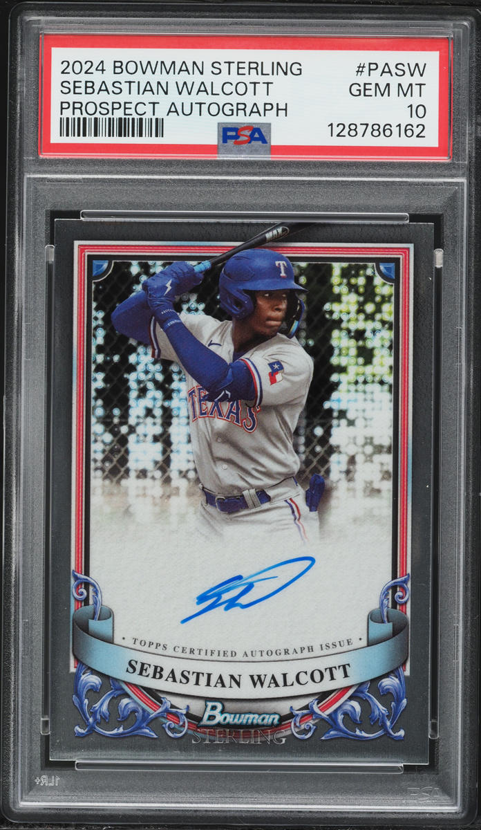 2024 Bowman Sterling Sebastian Walcott PROSPECT AUTO #PA-SW PSA 10 GEM MINT