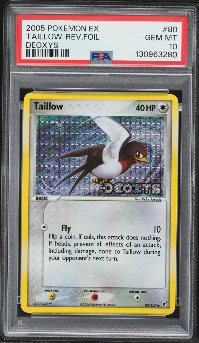 2005 Pokemon EX Deoxys Reverse Holo Taillow #80 PSA 10 GEM MINT