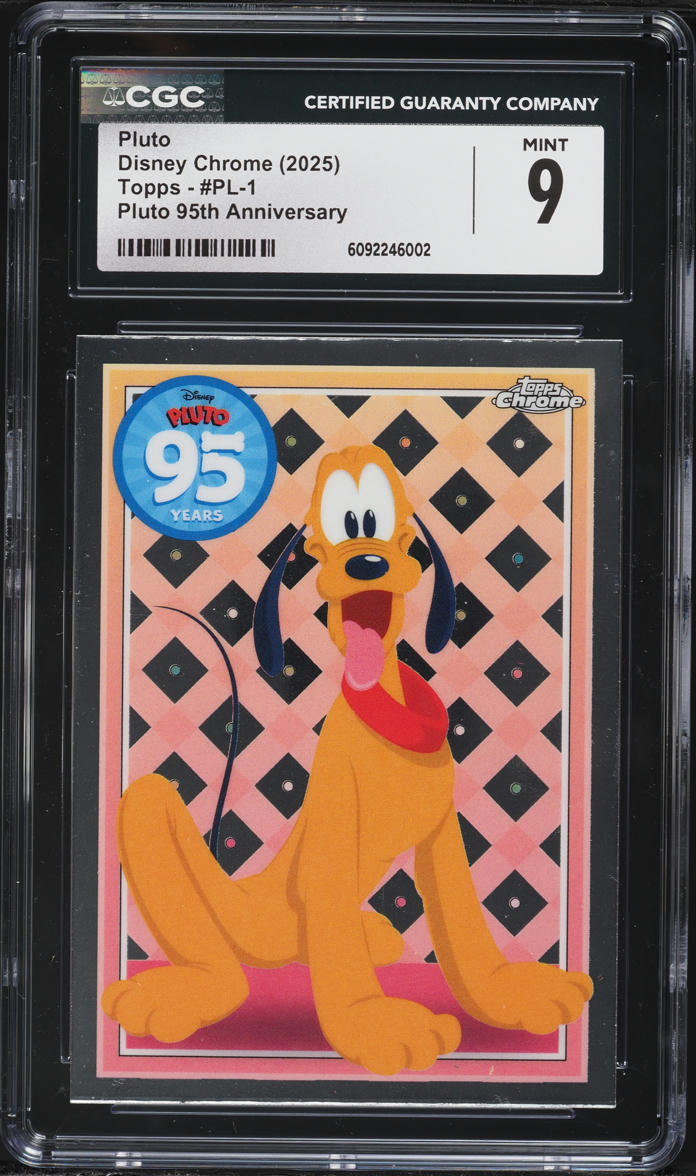 2025 Topps Chrome Disney Pluto 95th Anniversary Pluto #PL-1 CGC 9