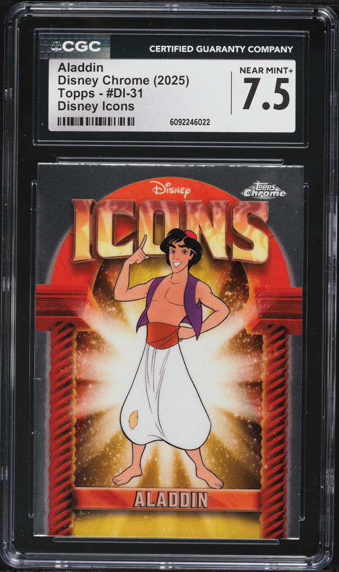 2025 Topps Chrome Disney Icons Aladdin #DI-31 CGC 7.5 NRMT+ on