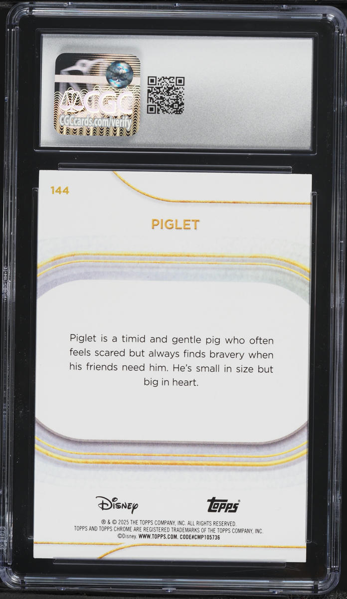 2025 Topps Chrome Disney Blue Mini-Diamonds Refractor Piglet /150