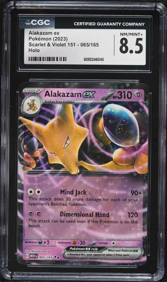 2023 Pokemon Scarlet & Violet 151 Alakazam ex #65 CGC 8.5 NM-MT+