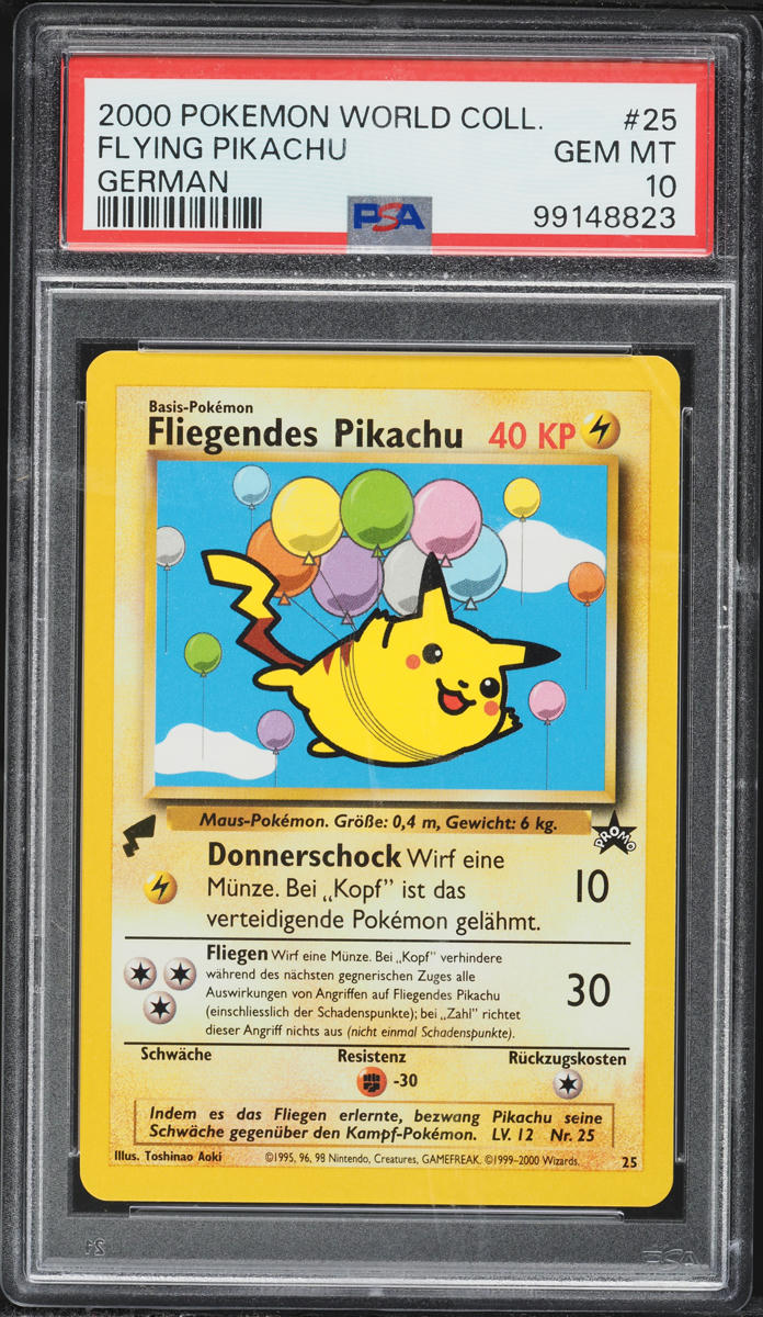 2000 Pokemon German World Collection Fliegendes Flying Pikachu #25