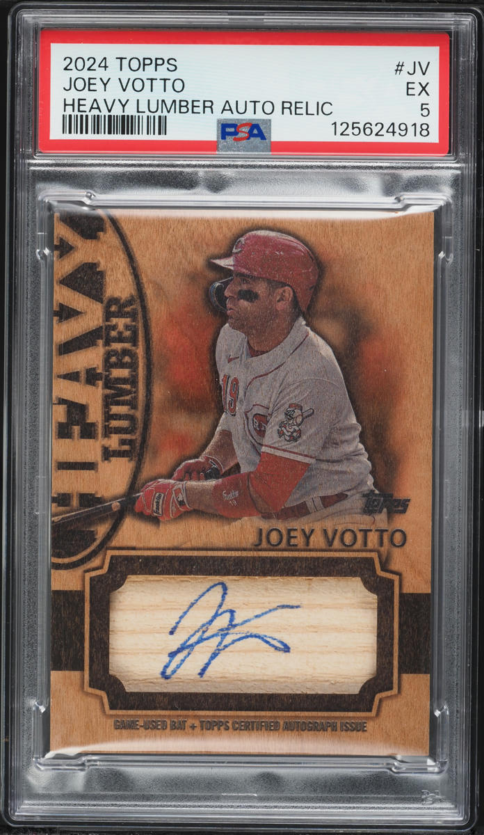 2024 Topps Heavy Lumber Joey Votto PATCH AUTO /25 #JV PSA 5 EX