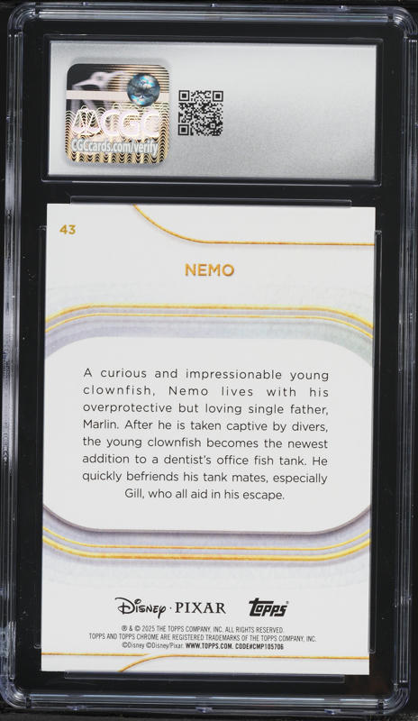 2025 Topps Chrome Disney Nemo #43 CGC 9 MINT on Fanatics Collect