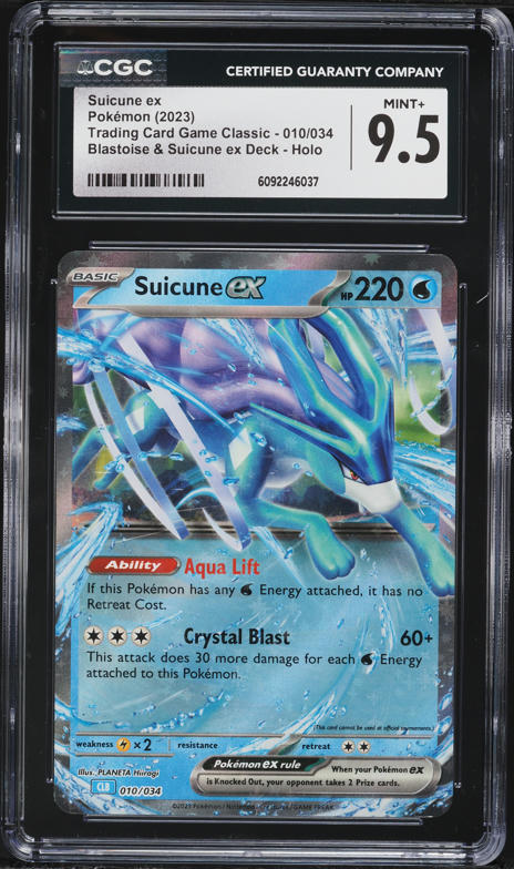 suicune ex pokemon card Pokmon 2023 Suicune ex 010/034 TCG Classic CLB Holo CGC 10 GEM MINT
