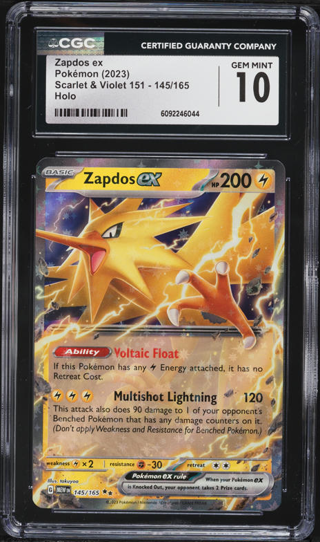zapdos pokemon card worth PSA 10 ex #145 151 SV2a Japanese Pokemon – GorillaTCG 120 HP. Zapdos 2003 Aquapolis #044/147 Reverse