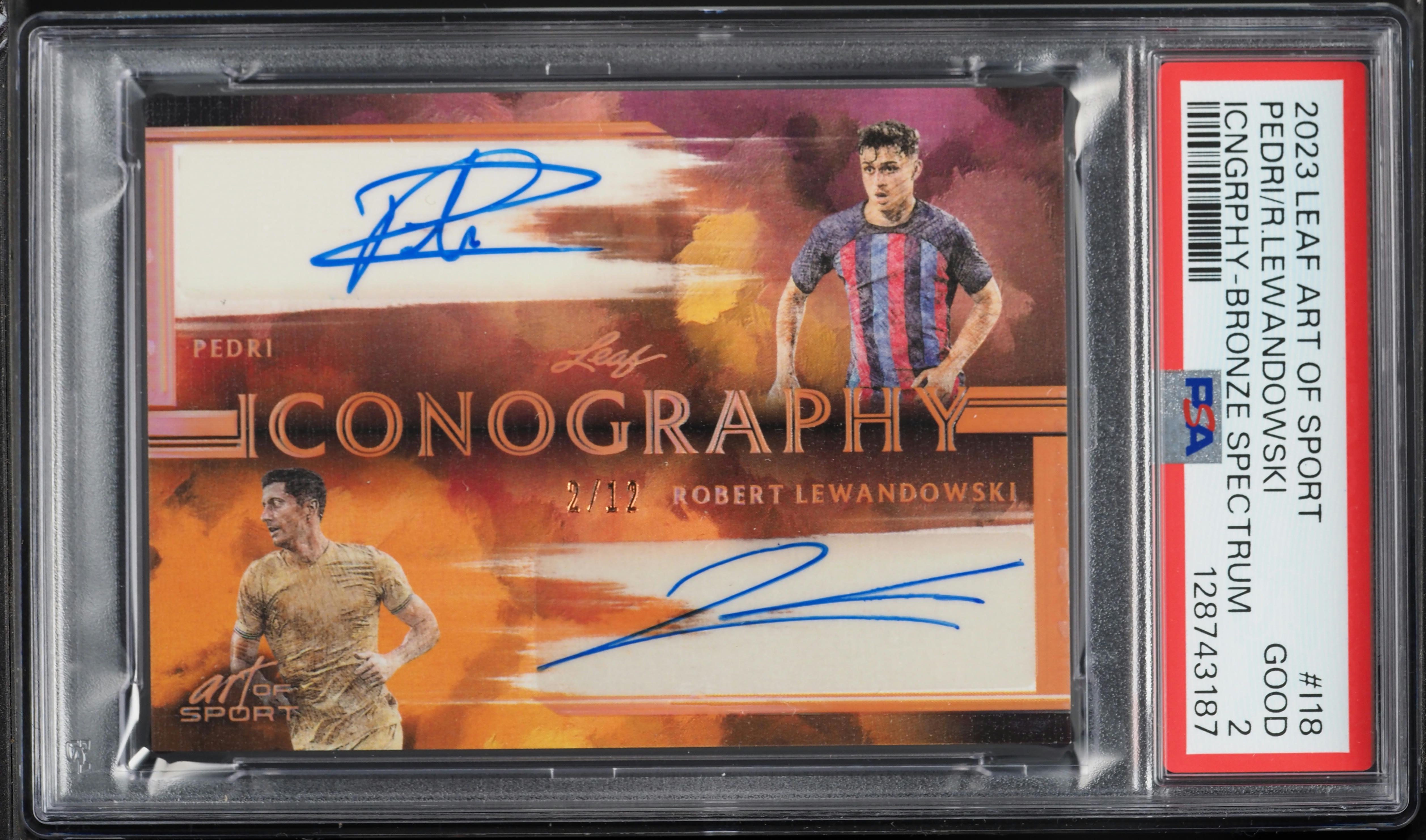 2023 Leaf Art Of Sport Bronze Spectrum Pedri & Robert Lewandowski