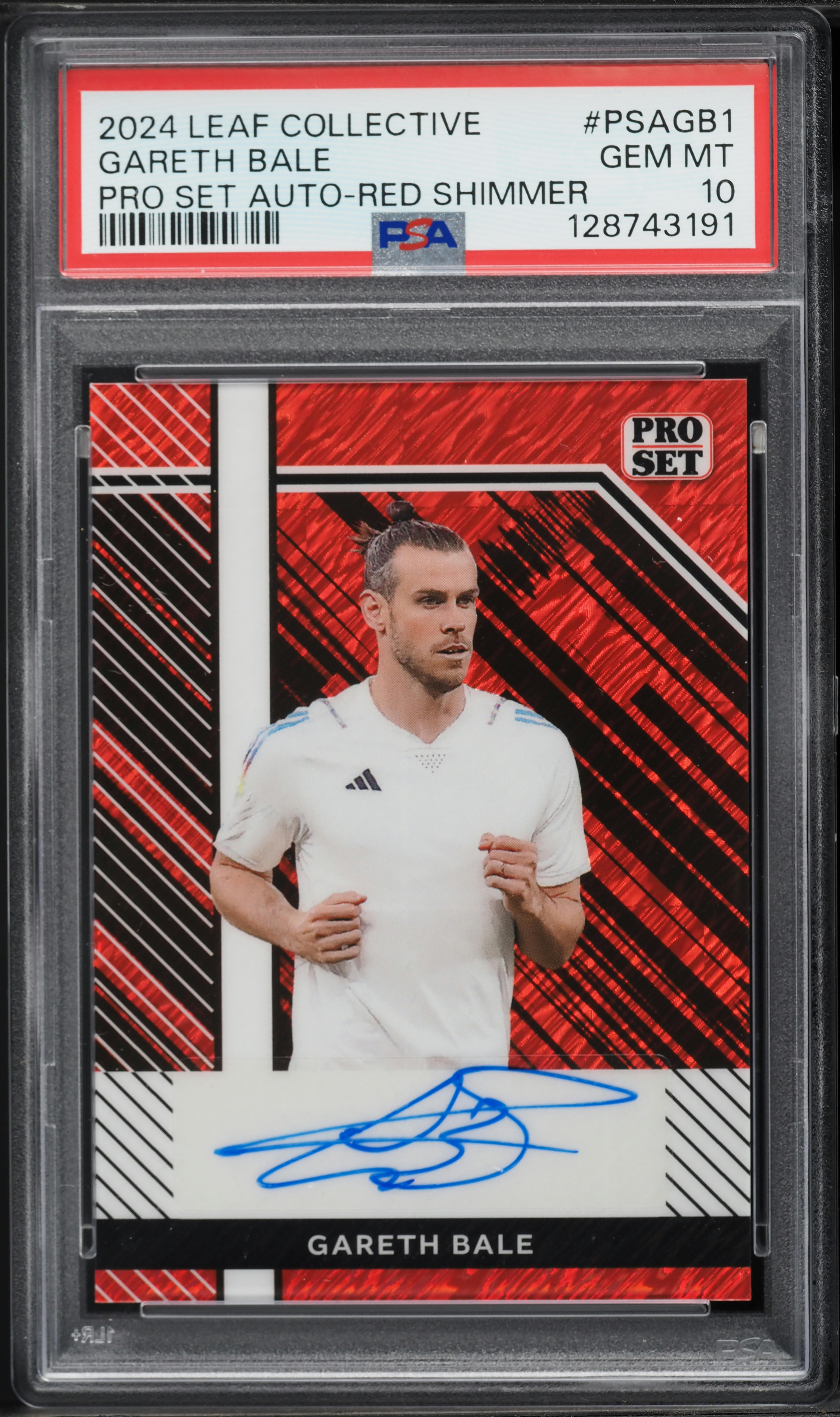 2024 Leaf Collective Pro Set Red Shimmer Gareth Bale AUTO /4 #PSA