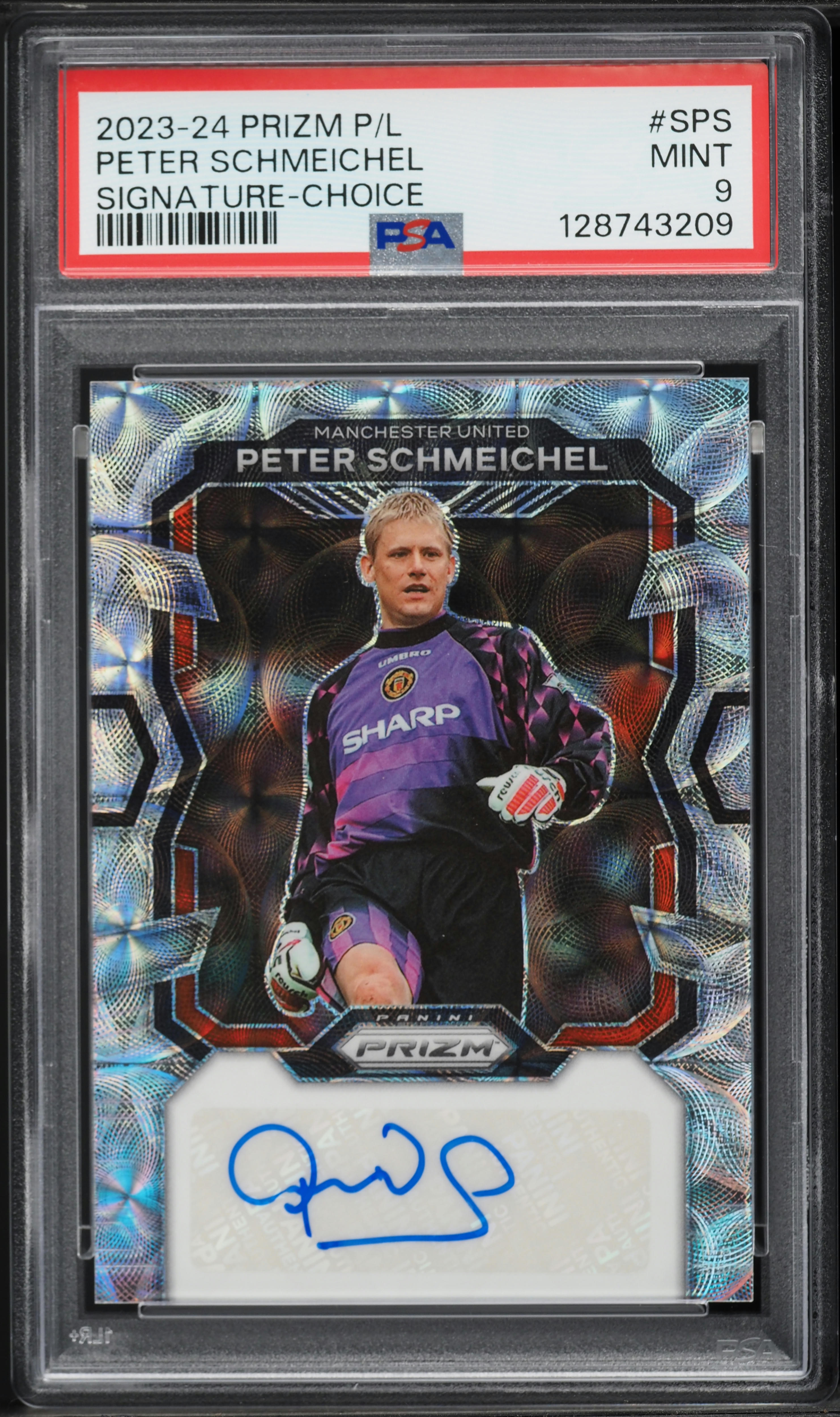 2023 Panini Prizm Premier League Choice Peter Schmeichel AUTO #S