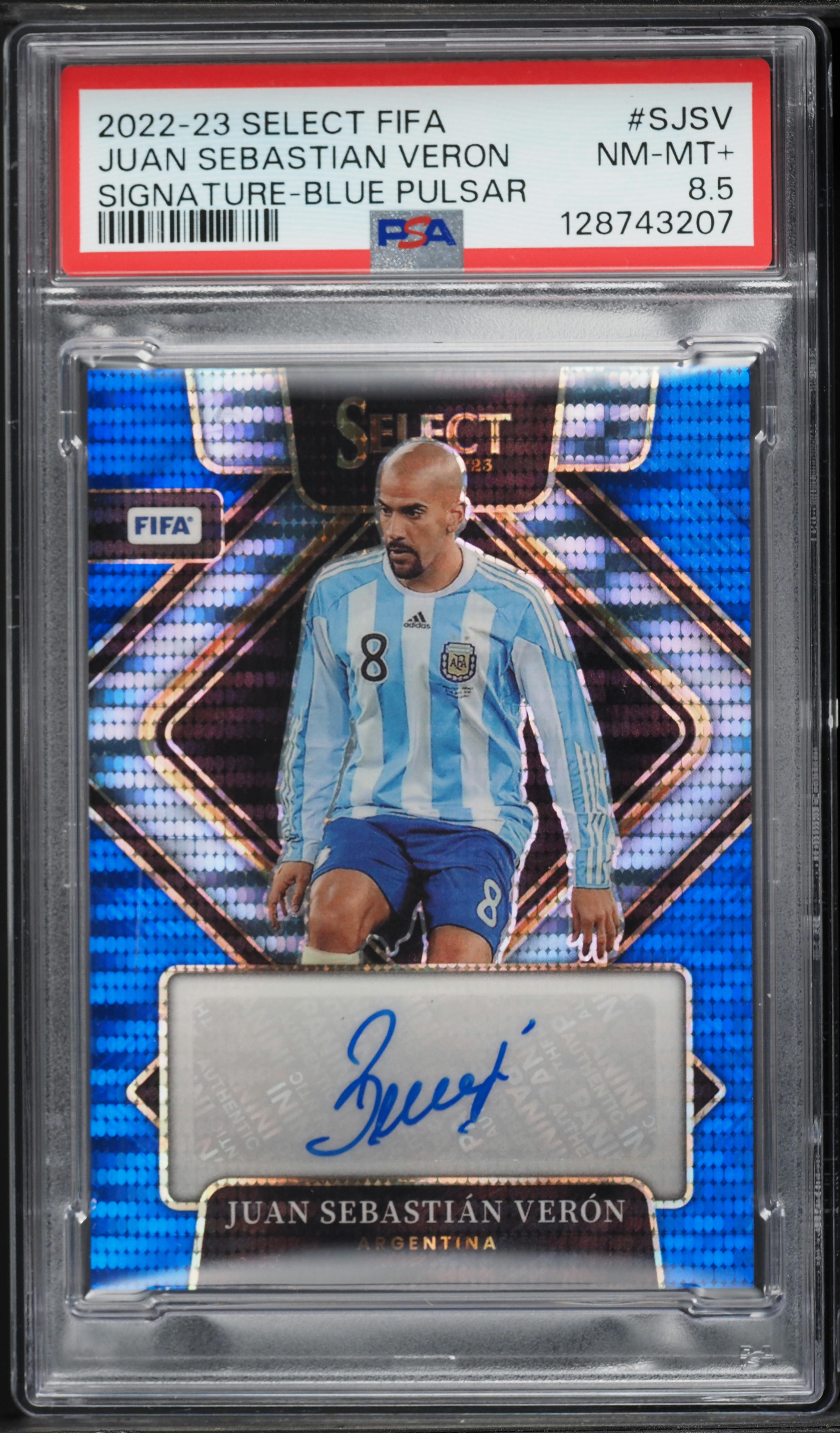 2022 Select FIFA Signatures Blue Pulsar Prizm Juan Sebastian Veron