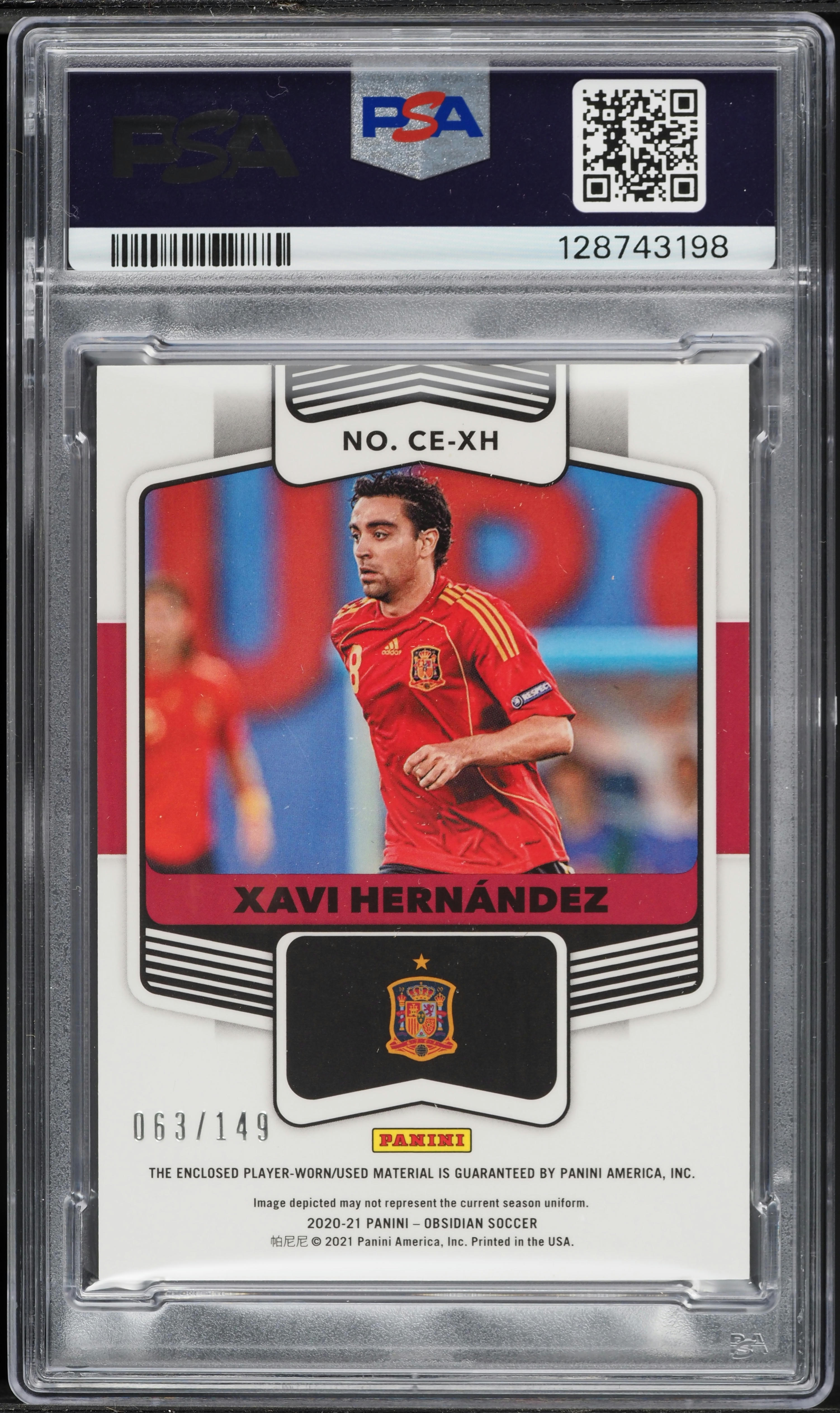 2020 Panini Obsidian Cutting Edge Xavi Hernandez PATCH /149 #CE-XH