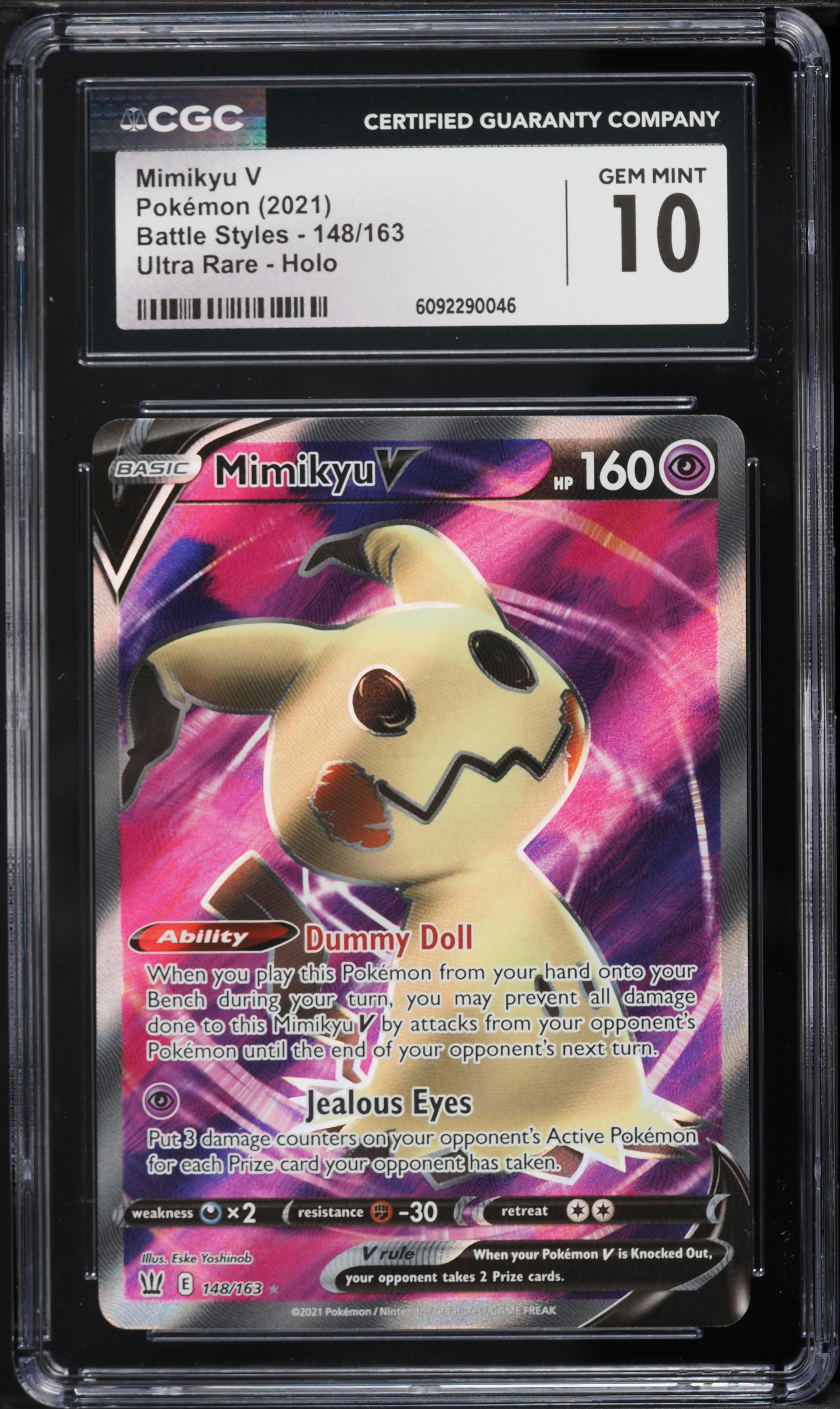 2021 Pokemon Sword & Shield Battle Styles Full Art Mimikyu V #148